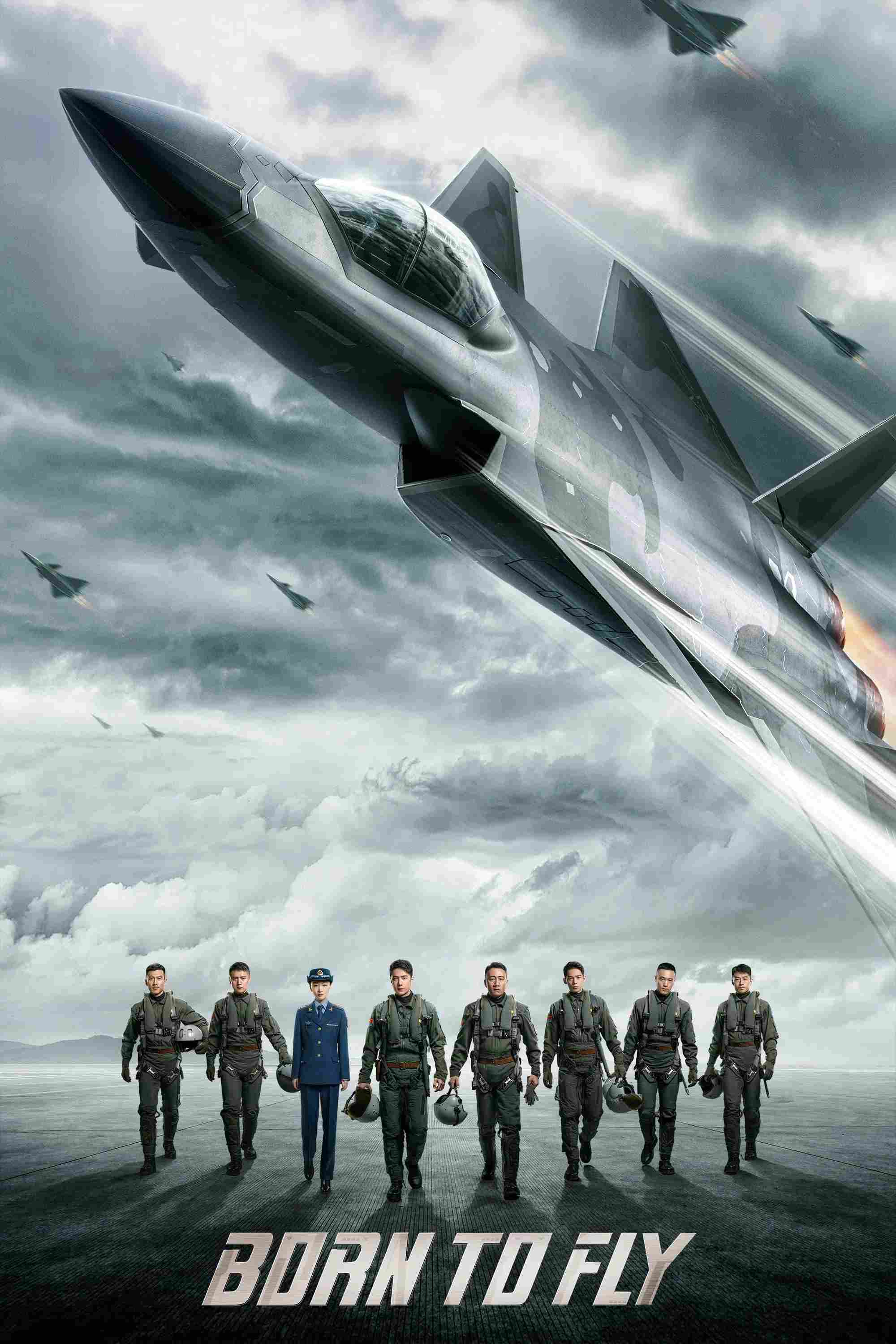 Poster chính thức của phim Phim Hành Động, Phim Tâm Lý "Trường Không Chi Vương" (Born to Fly - 2023), với sự tham gia của diễn viên Vương Nhất Bác và Hồ Quân.