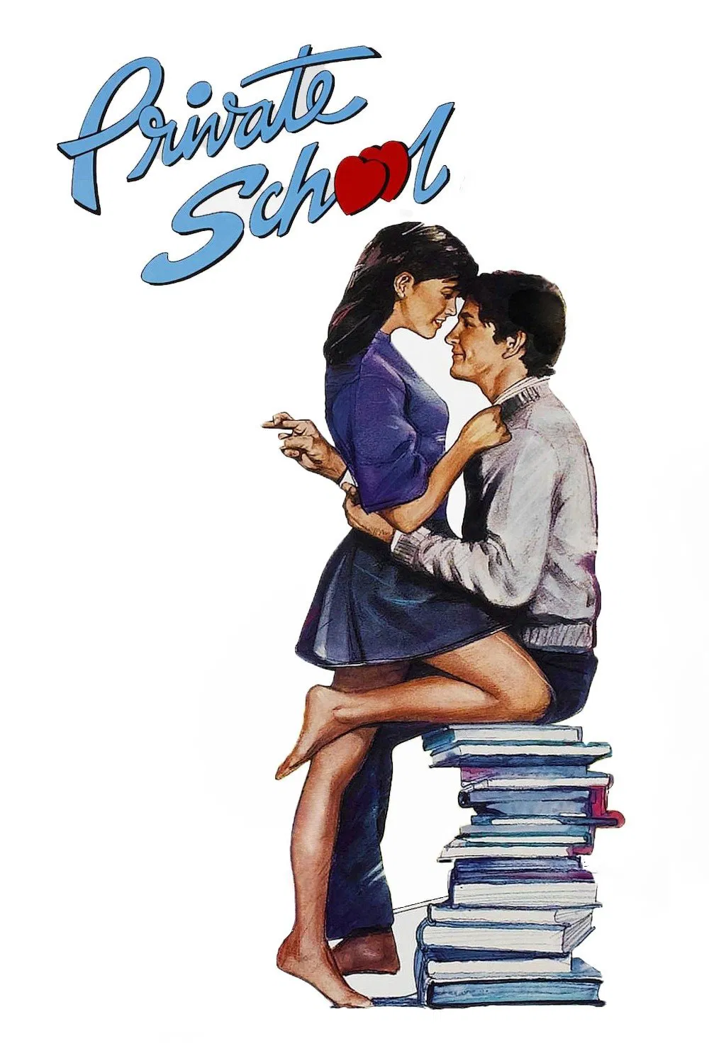 Poster chính thức của phim Phim Hài, Phim Tình Cảm "Trường Nũ Tư Thục" (Private School - 1983), với sự tham gia của diễn viên Phoebe Cates và Betsy Russell.