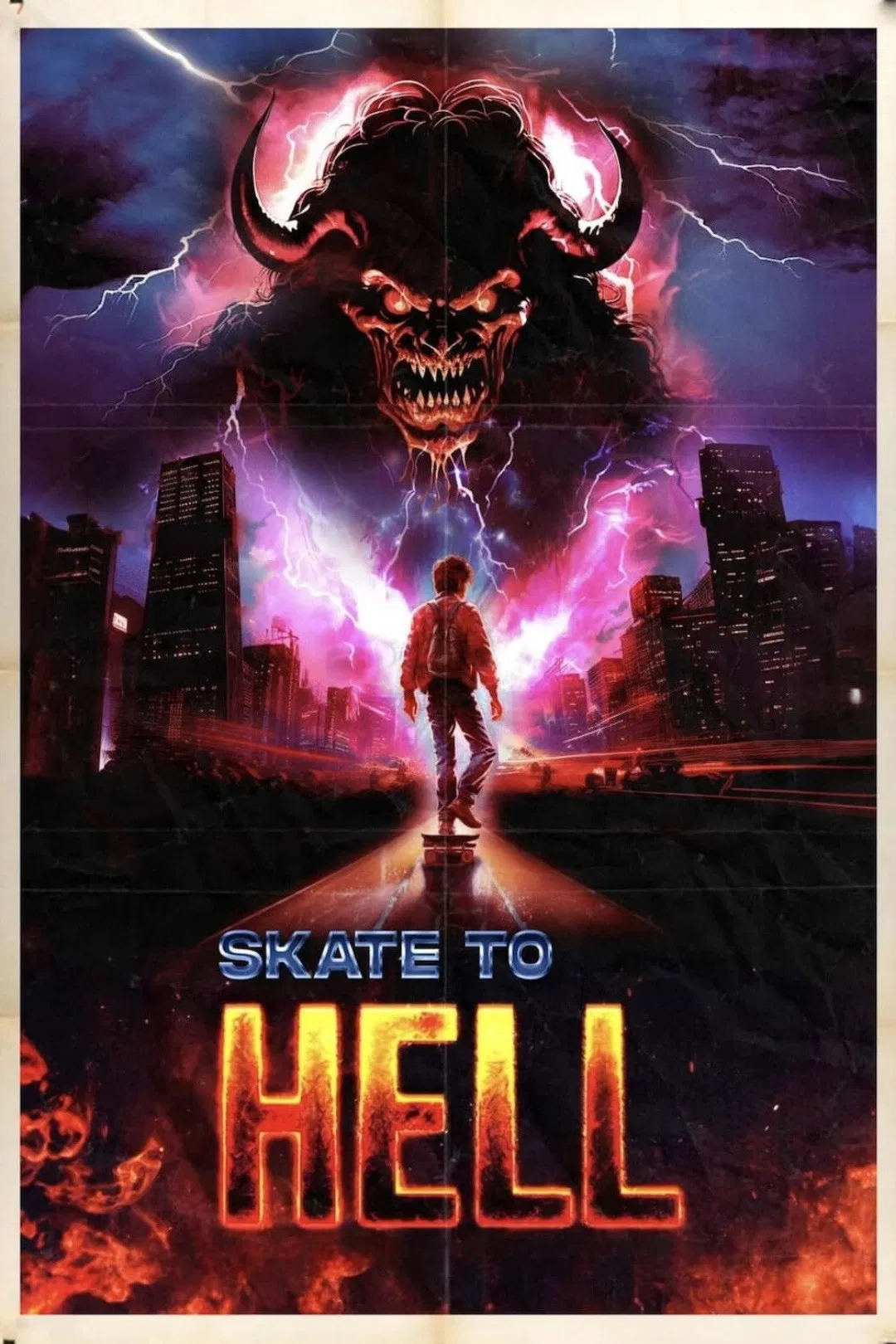 Poster chính thức của phim Phim Kinh Dị, Phim Hài "Trượt băng xuống địa ngục" (Skate to Hell - 2026), với sự tham gia của diễn viên Eric Roberts và Todd Bridges.