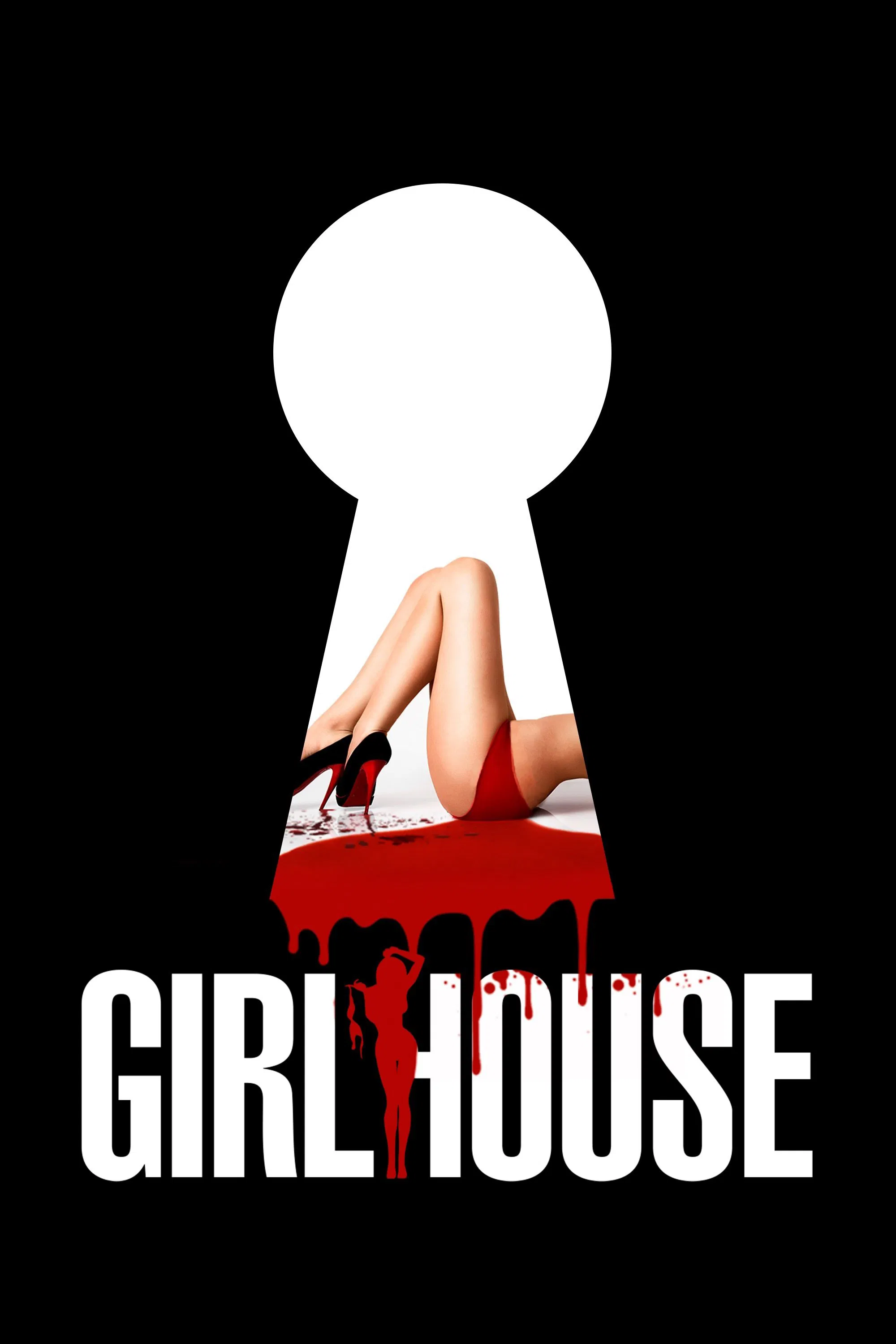 Poster chính thức của phim Phim Kinh Dị, Phim Giật Gân "Truy Sát Gái Gọi" (GirlHouse - 2014), với sự tham gia của diễn viên Ali Cobrin và Erin Agostino.