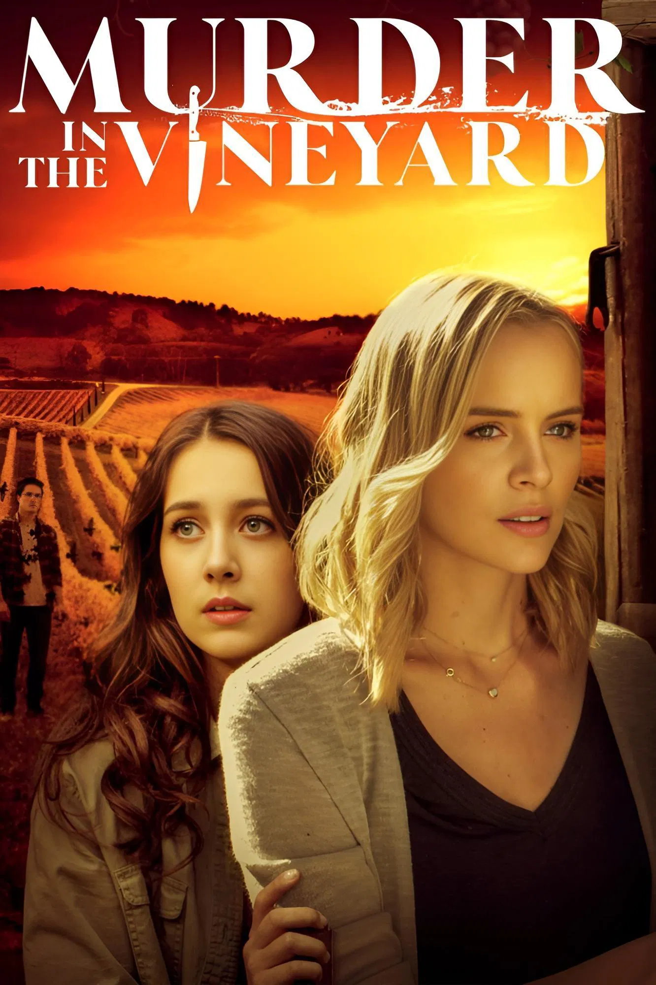 Poster chính thức của phim Phim Tâm Lý, Phim Giật Gân "Truy Sát Trong Vườn Nho" (Murder in the Vineyard - 2020), với sự tham gia của diễn viên Helena Mattsson và Emma Fuhrmann.