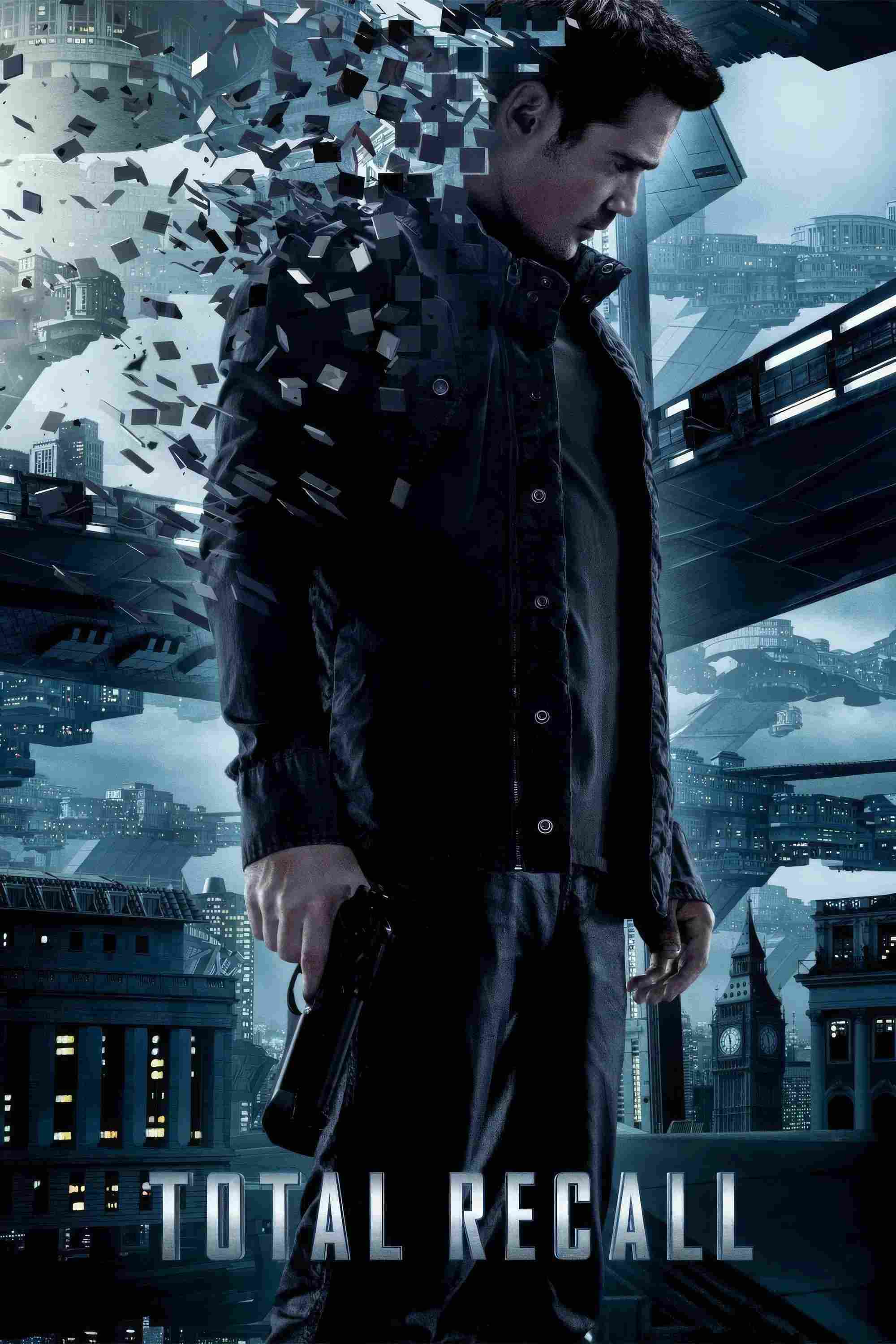 Poster chính thức của phim Phim Hành Động, Phim Viễn Tưởng "Truy Tìm Ký Ức" (Total Recall - 2012), với sự tham gia của diễn viên Colin Farrell và Jessica Biel.