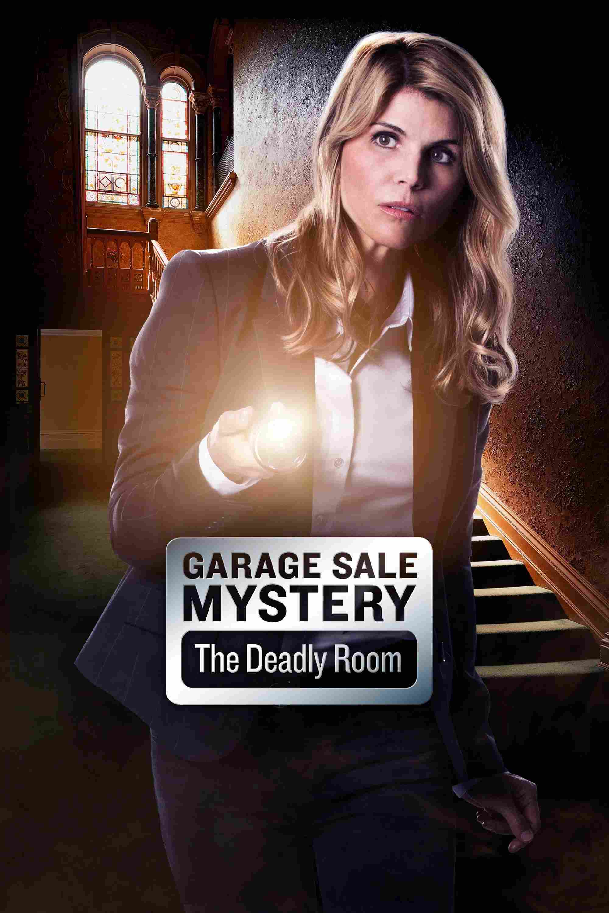 Poster chính thức của phim Phim Truyền Hình, Phim Bí Ẩn "Truy Tìm Sát Nhân 3" (Garage Sale Mystery: The Deadly Room - 2015), với sự tham gia của diễn viên Lori Loughlin và Sarah Strange.