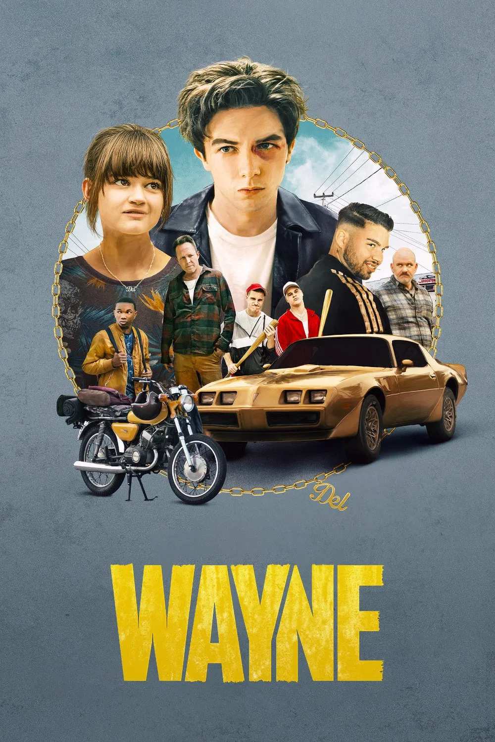 Poster chính thức của phim Phim Tâm Lý, Phim Hành Động & Phiêu Lưu "Truy Tìm Siêu Xe" (Wayne - 2019), với sự tham gia của diễn viên Mark McKenna và Ciara Bravo.