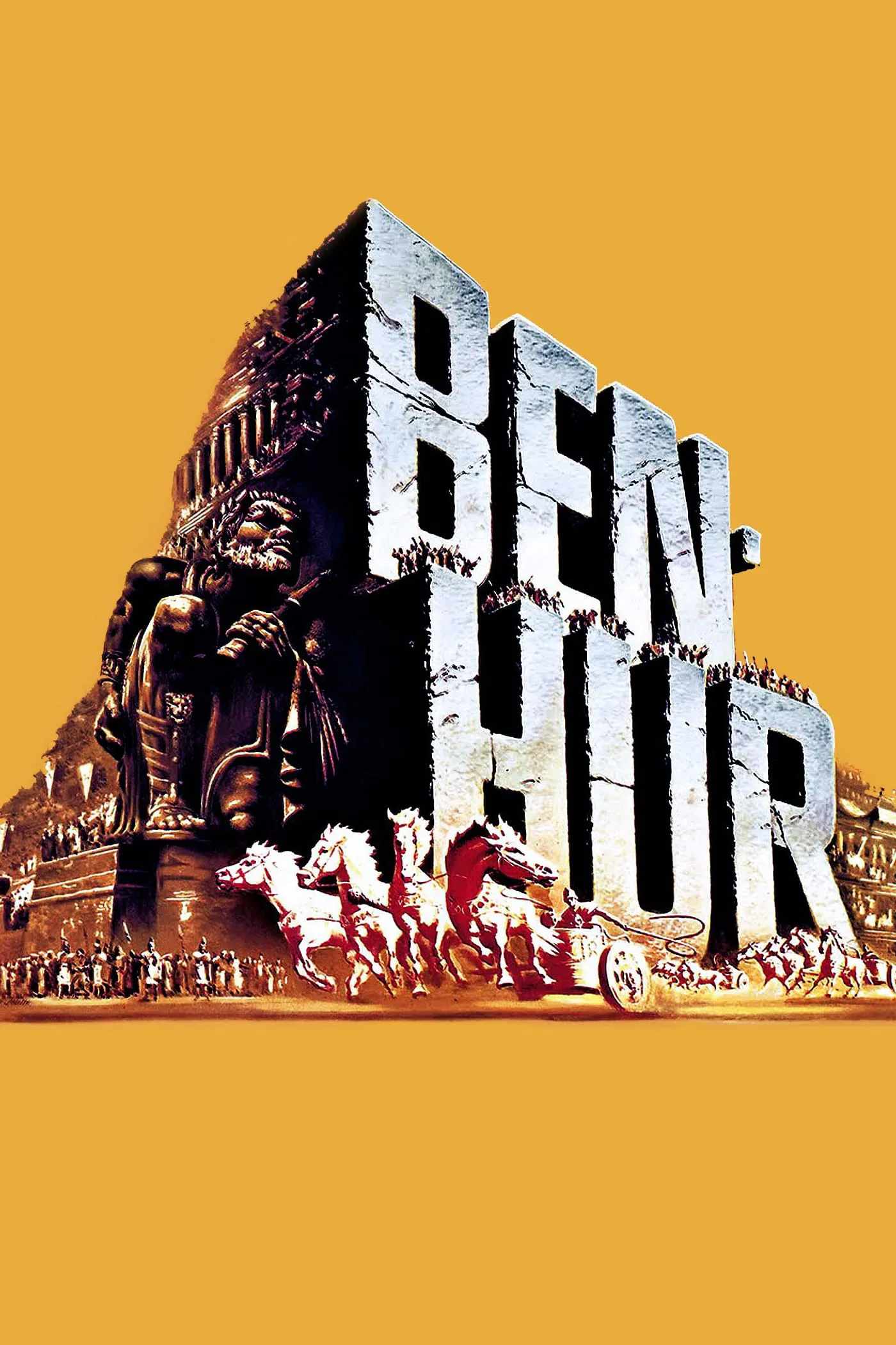 Poster chính thức của phim Phim Lịch Sử, Phim Tâm Lý "Truyền Thuyết Đức Chúa Trời" (Ben-Hur - 1959), với sự tham gia của diễn viên Charlton Heston và Stephen Boyd.