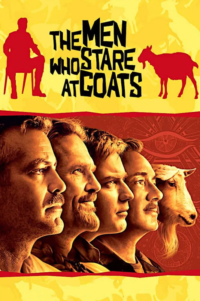 Poster chính thức của phim Phim Hài, Phim Chiến Tranh "Tứ Quái Siêu Đẳng" (The Men Who Stare at Goats - 2009), với sự tham gia của diễn viên George Clooney và Ewan McGregor.