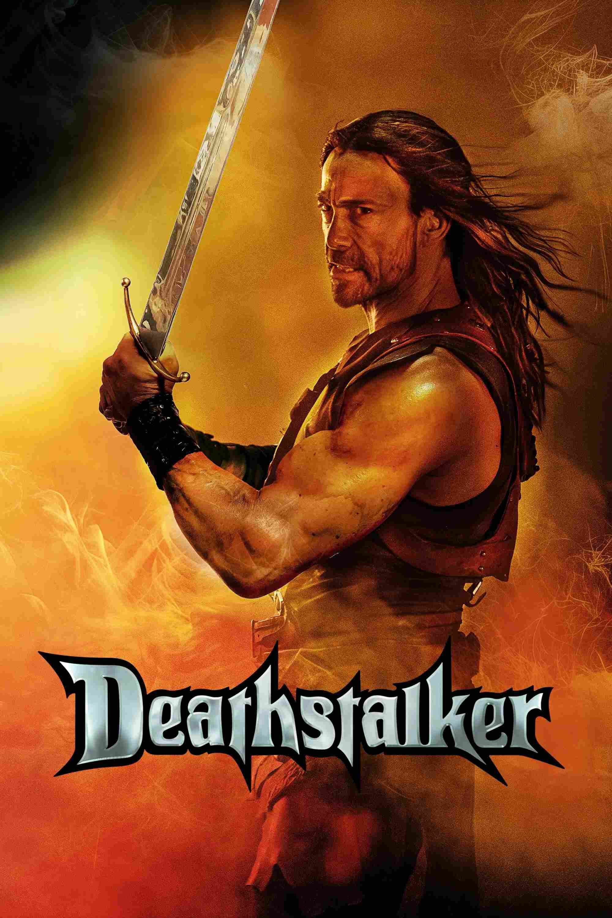 Poster chính thức của phim Phim Giả Tượng, Phim Hành Động "Tử Thần Kiếm Khách" (Deathstalker - 2025), với sự tham gia của diễn viên Daniel Bernhardt và Christina Orjalo.
