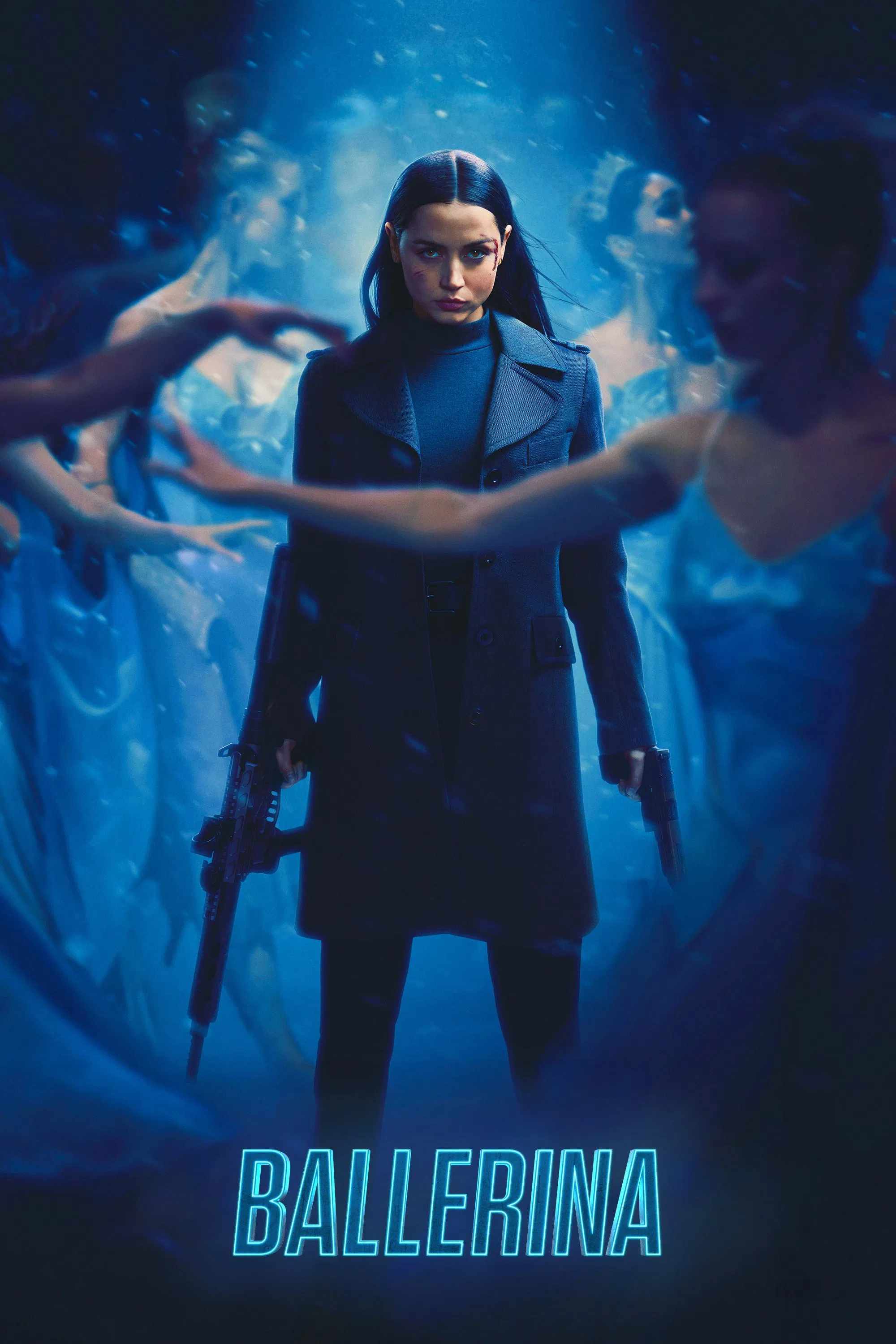 Poster chính thức của phim Phim Hành Động, Phim Giật Gân "Từ Vũ Trụ John Wick: Ballerina" (Ballerina - 2025), với sự tham gia của diễn viên Ana de Armas và Keanu Reeves.