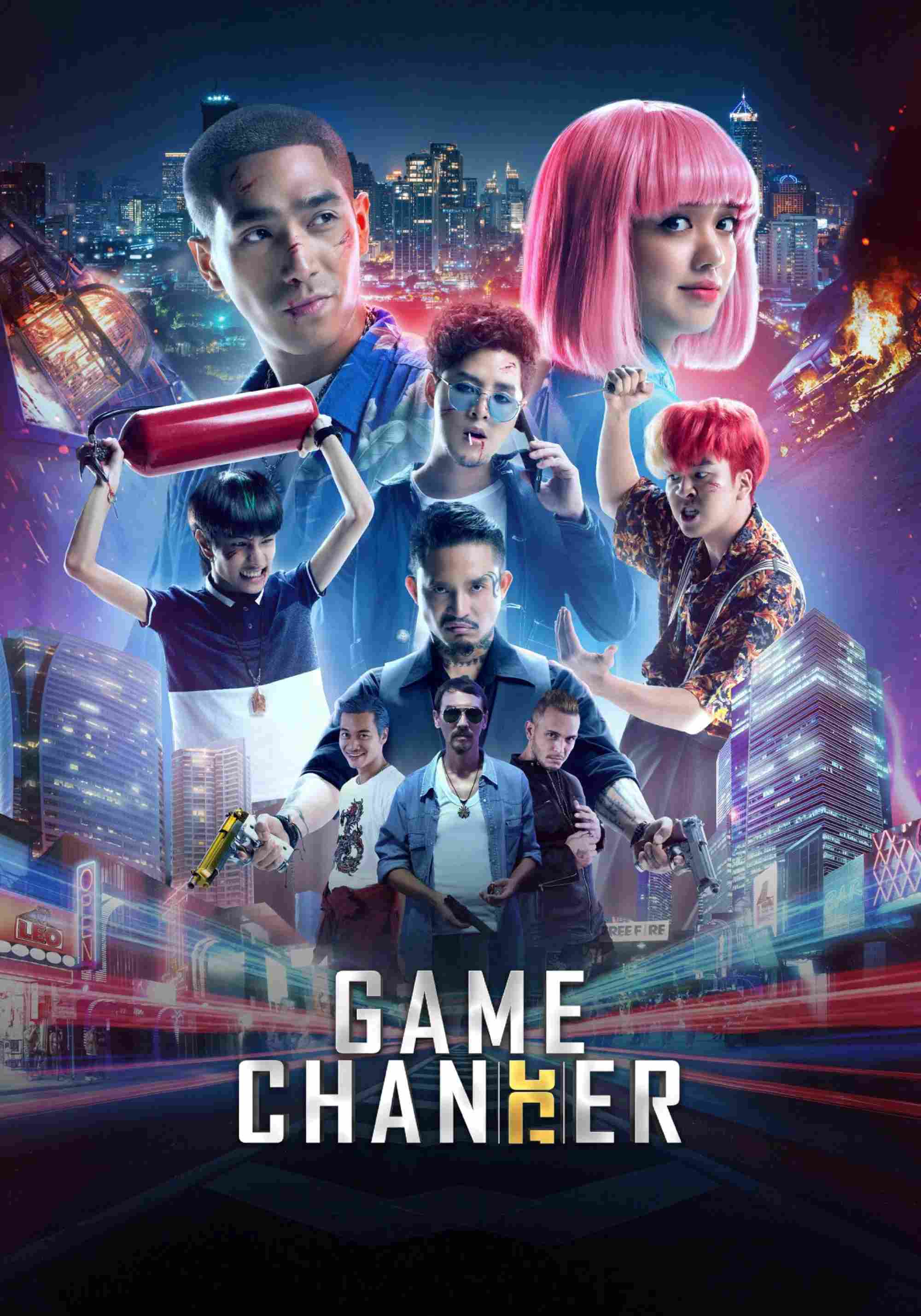 Poster chính thức của phim Phim Hài, Phim Hình Sự "Tứ Vương Giang Hồ" (Game Changer - 2021), với sự tham gia của diễn viên Pitawat Pruekkit và Isara Kitnitchi.