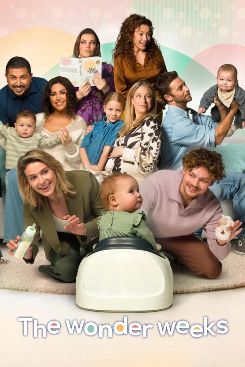 Poster chính thức của phim Phim Hài, Phim Tâm Lý "Tuần Khủng Hoảng" (The Wonder Weeks - 2023), với sự tham gia của diễn viên Sallie Harmsen và Yolanthe Cabau.