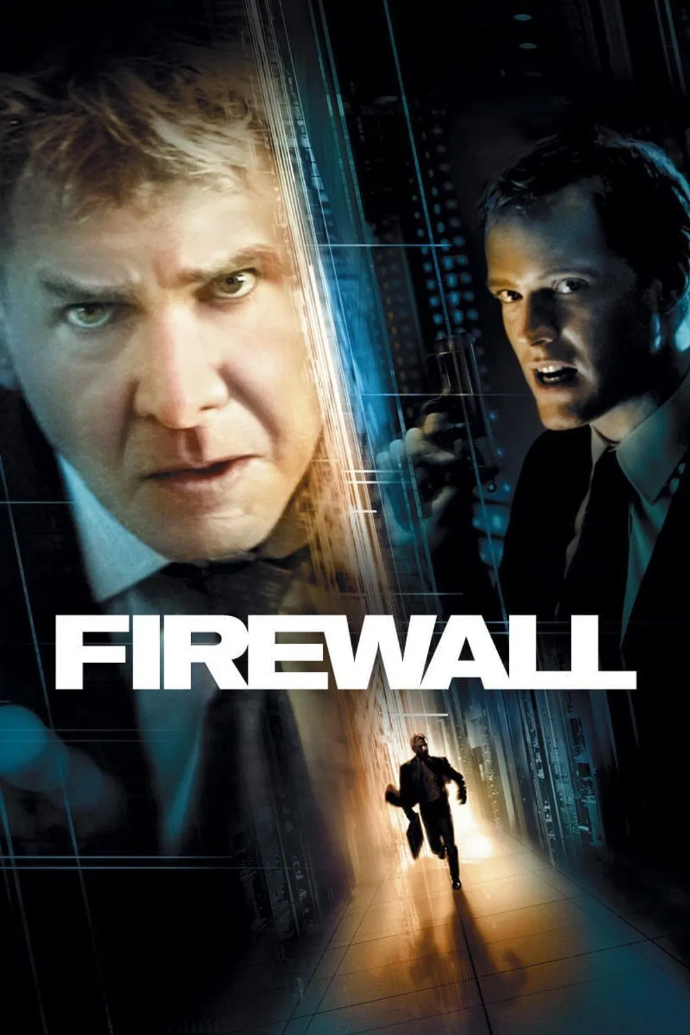 Poster chính thức của phim Phim Hành Động, Phim Hình Sự "Tường Lửa" (Firewall - 2006), với sự tham gia của diễn viên Harrison Ford và Paul Bettany.