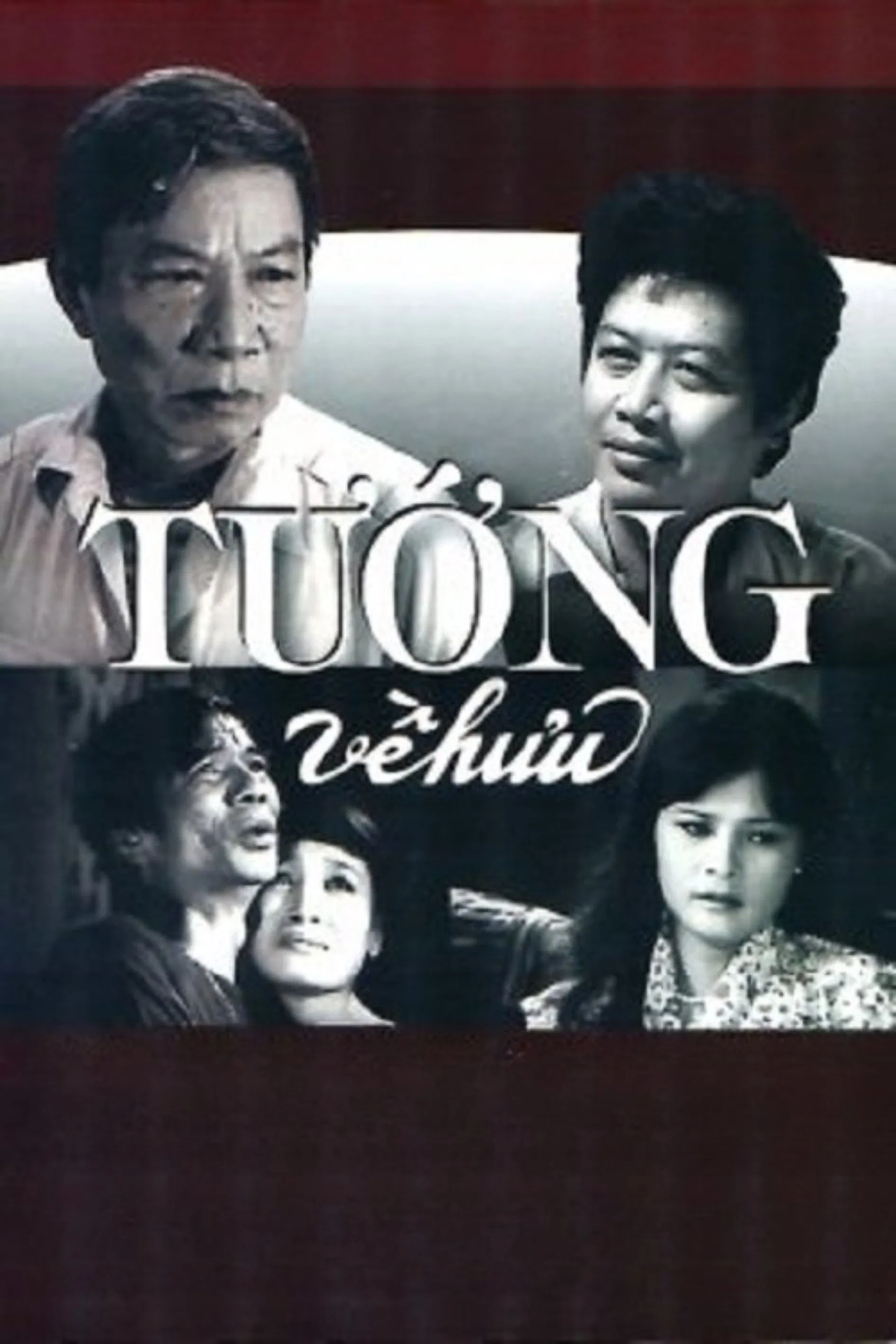 Poster chính thức của phim Phim Tâm Lý "Tướng Về Hưu" (The General Retires - 1988), với sự tham gia của diễn viên Mạnh Linh và Hoàng Cúc.