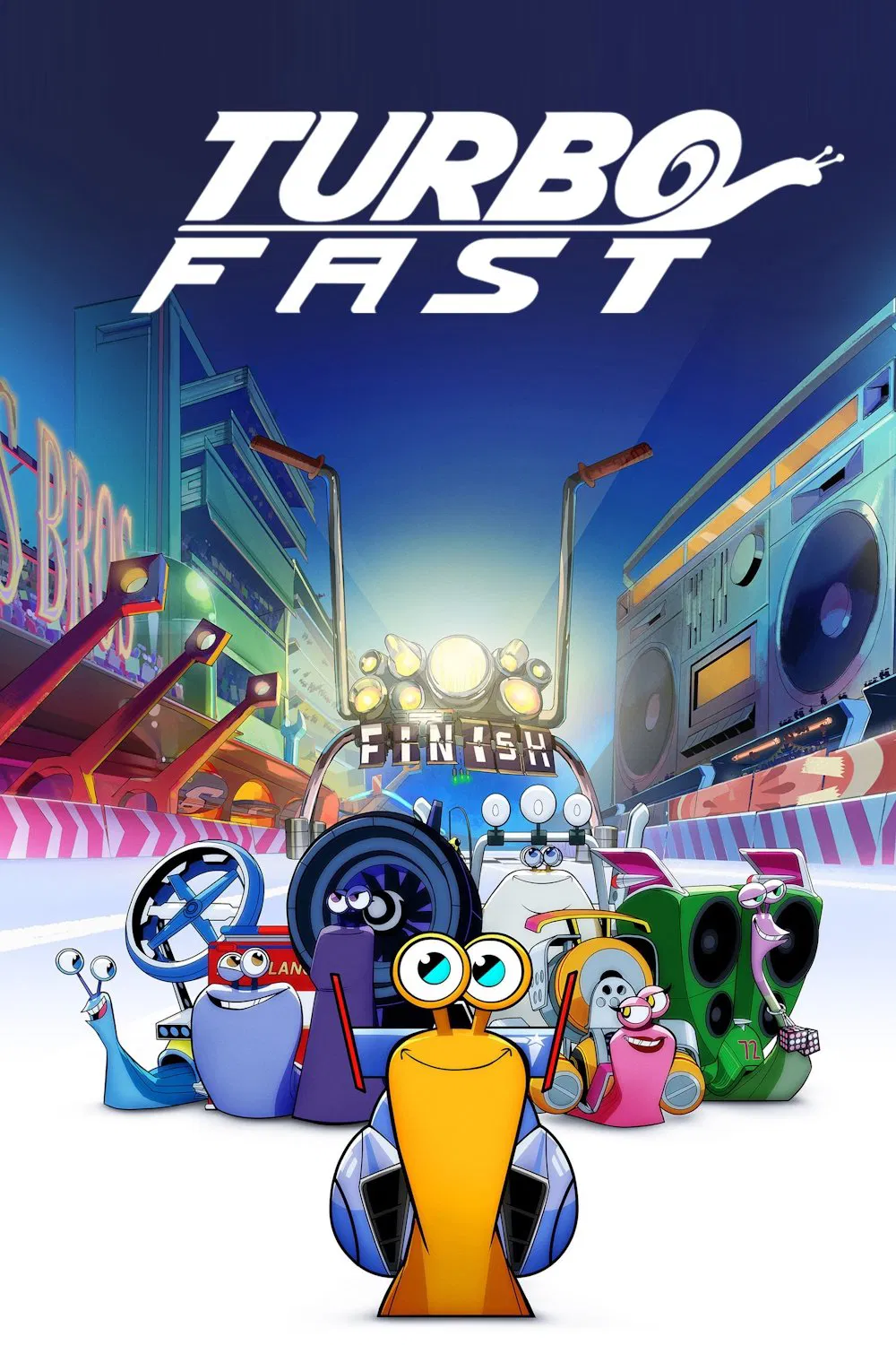 Poster chính thức của phim Phim Hoạt Hình, Phim Gia Đình "Turbo và Đội đua Siêu tốc" (Turbo FAST - 2013), với sự tham gia của diễn viên Reid Scott và Eric Bauza.