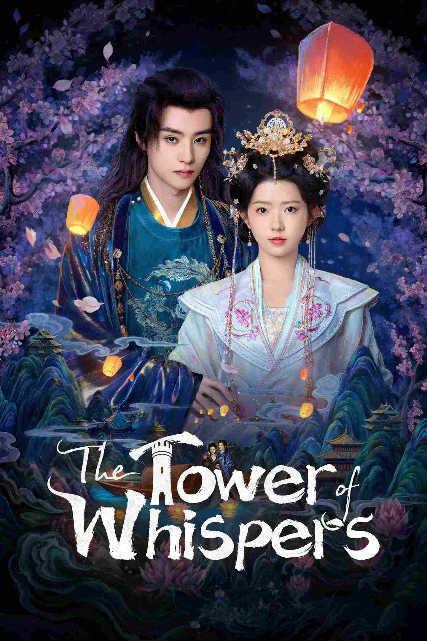 Poster chính thức của phim Phim Tâm Lý "Tuyết Canh Ba" (The Tower of Whispers - 2025), với sự tham gia của diễn viên Hà Lam Đậu và Deng Xiaoci.
