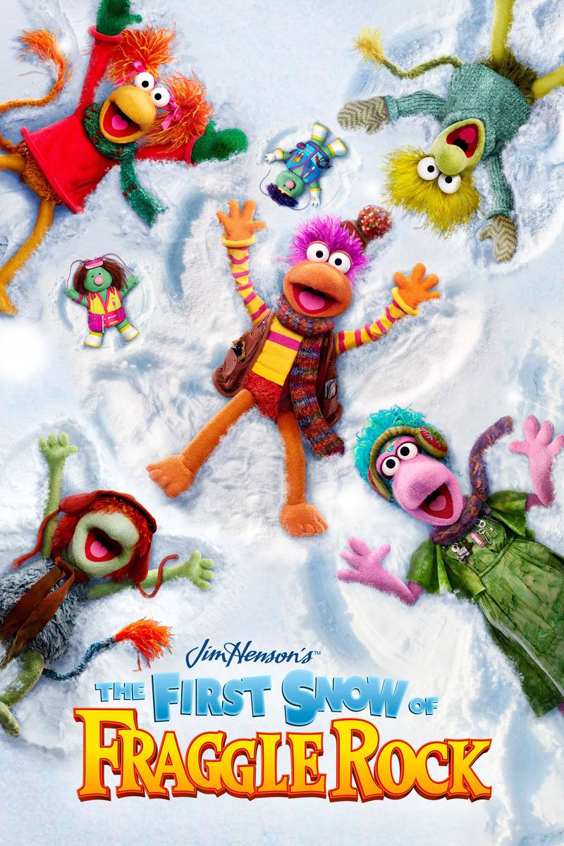 Poster chính thức của phim Phim Gia Đình, Phim Hài "Tuyết Đầu Mùa Ở Hang Fraggle Rock" (The First Snow of Fraggle Rock - 2025), với sự tham gia của diễn viên John Tartaglia và Karen Prell.