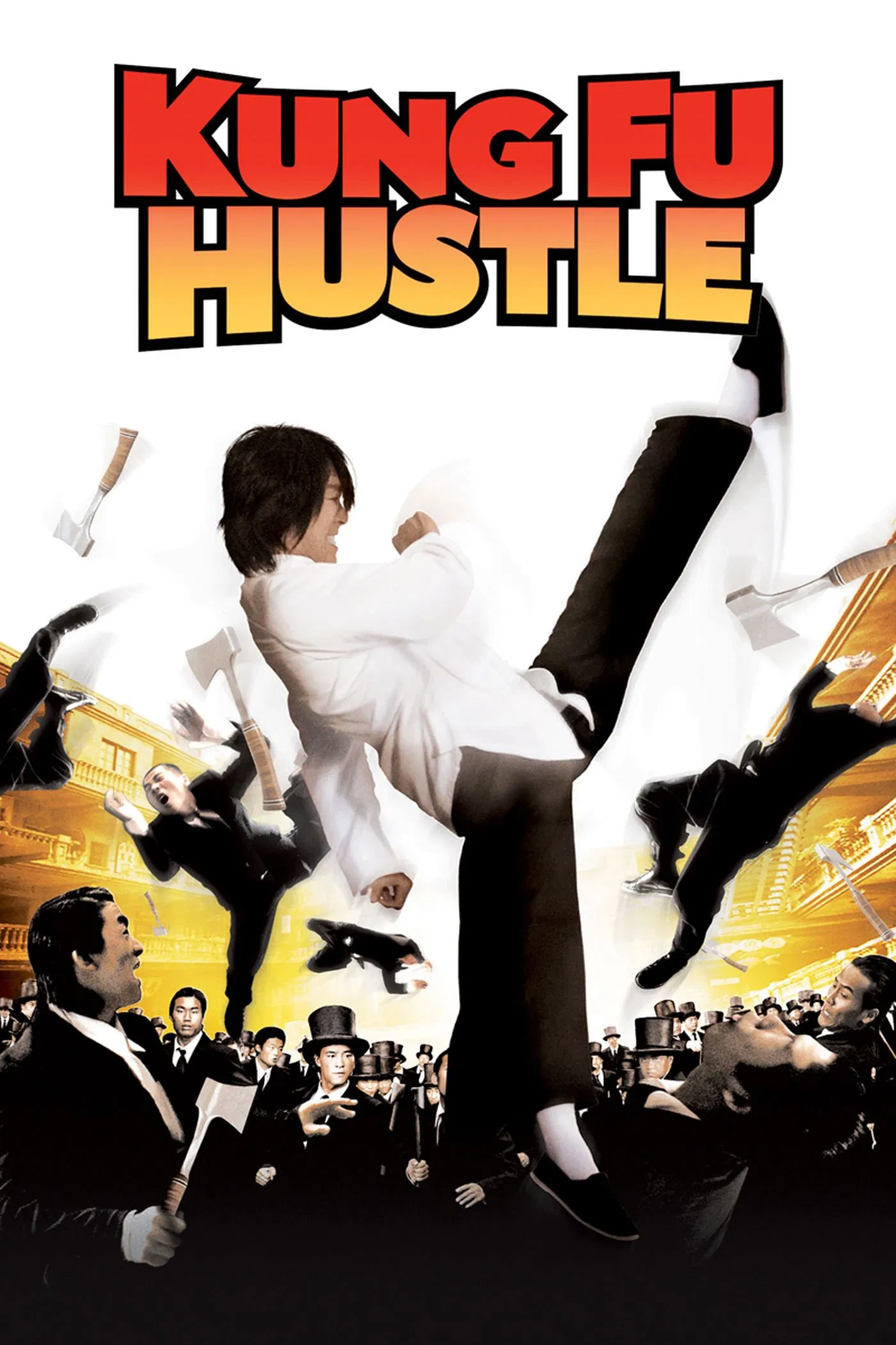 Poster chính thức của phim Phim Hành Động, Phim Hài "Tuyệt Đỉnh Kungfu" (Kung Fu Hustle - 2004), với sự tham gia của diễn viên Châu Tinh Trì và Nguyên Thu.