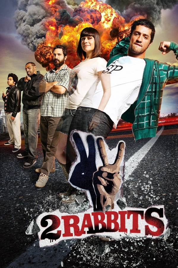 Poster chính thức của phim Phim Hành Động, Phim Hình Sự "Two Rabbits" (Two Rabbits - 2012), với sự tham gia của diễn viên Fernando Alves Pinto và Alessandra Negrini.