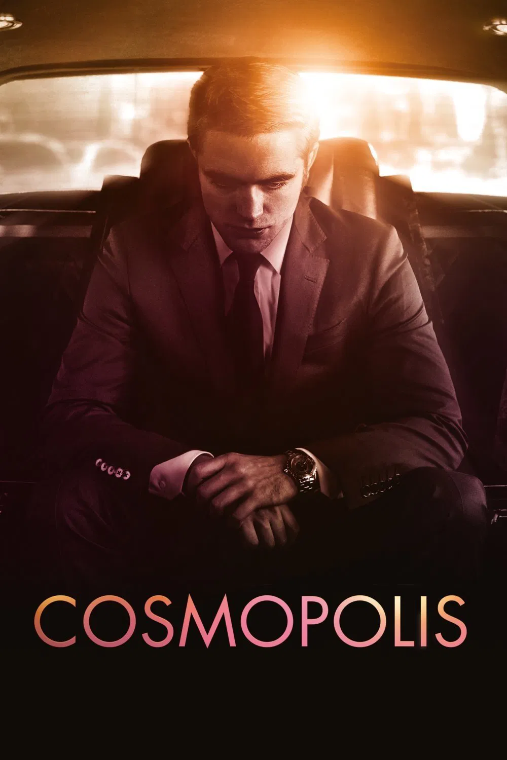 Poster chính thức của phim Phim Tâm Lý "Tỷ Phú Gặp Nạn" (Cosmopolis - 2012), với sự tham gia của diễn viên Robert Pattinson và Juliette Binoche.
