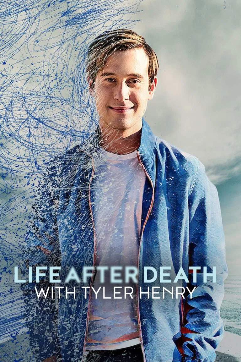 Poster chính thức của phim Truyền Hình Thực Tế "Tyler Henry: Cuộc Sống Sau Khi Chết" (Life After Death with Tyler Henry - 2022), với sự tham gia của diễn viên Tyler Henry.