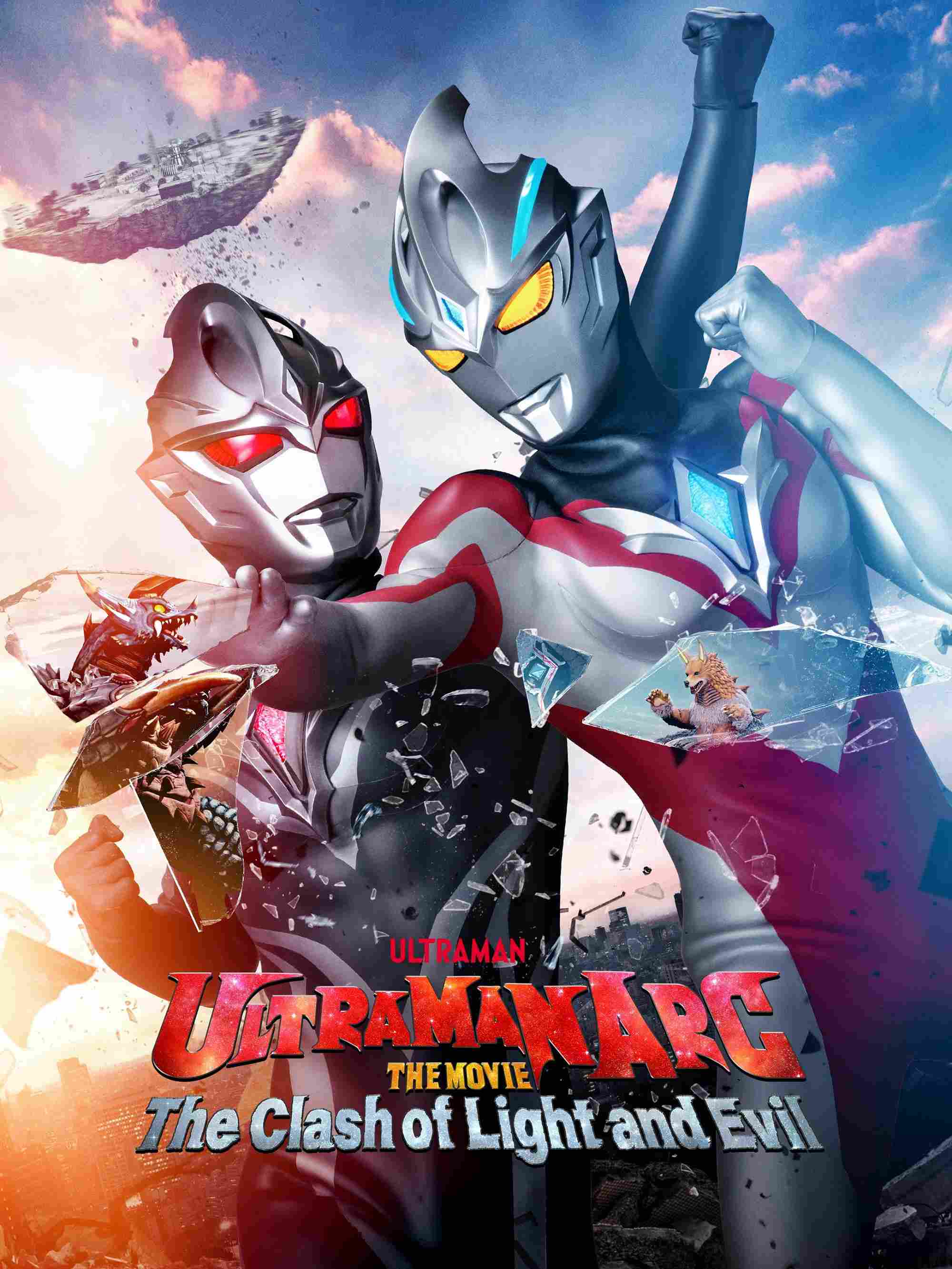Poster chính thức của phim Phim Viễn Tưởng, Phim Hành Động "Ultraman Arc: Ánh Sáng Và Ác Quỷ Đối Đầu" (Ultraman Arc the Movie: The Clash of Light and Evil - 2025), với sự tham gia của diễn viên Yuki Totsuka và Sho Kaneta.