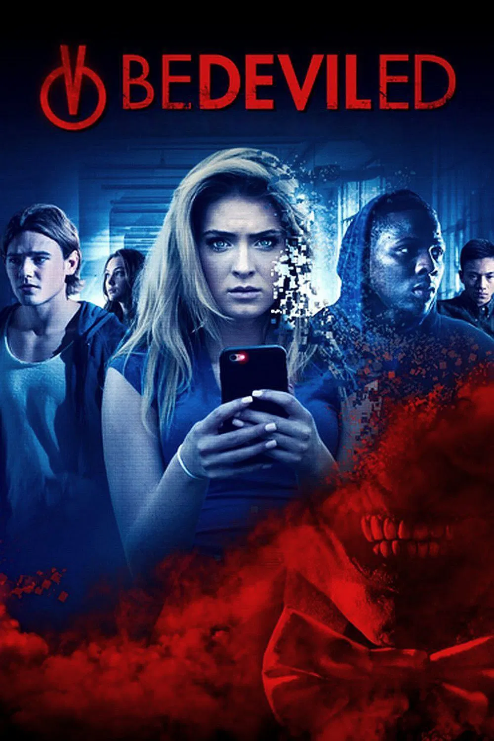 Poster chính thức của phim Phim Kinh Dị, Phim Giật Gân "Ứng Dụng Ma" (Bedeviled - 2017), với sự tham gia của diễn viên Saxon Sharbino và Mitchell Edwards.