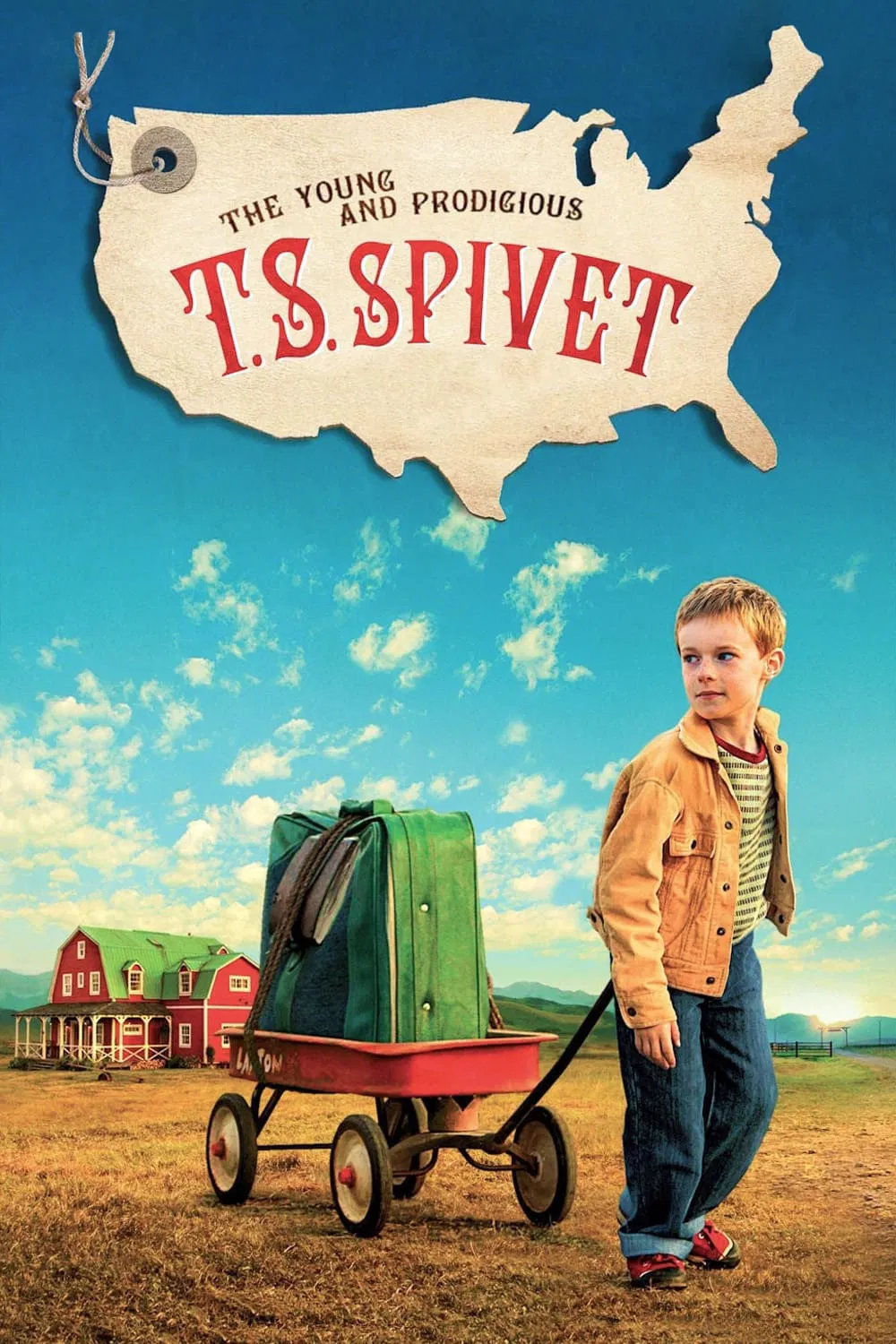 Poster chính thức của phim Phim Phiêu Lưu, Phim Tâm Lý "Ước Vọng Trẻ Thơ" (The Young and Prodigious T.S. Spivet - 2013), với sự tham gia của diễn viên Kyle Catlett và Helena Bonham Carter.