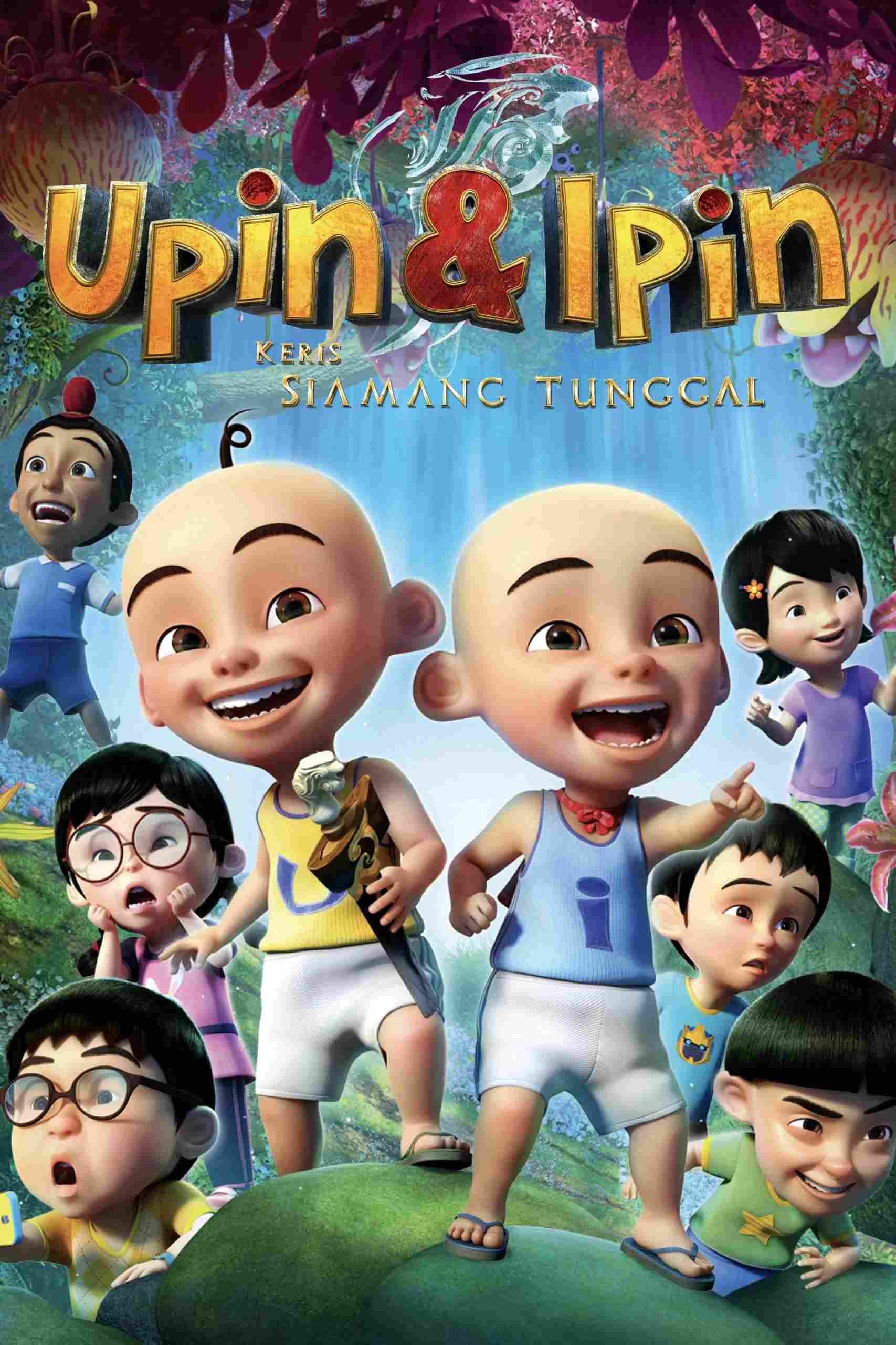 Poster chính thức của phim Phim Hoạt Hình, Phim Phiêu Lưu "Upin&Ipin (Phần 13)" (Upin & Ipin: The Lone Gibbon Kris - 2019), với sự tham gia của diễn viên Asyiela Putri và Ernie Zakri.