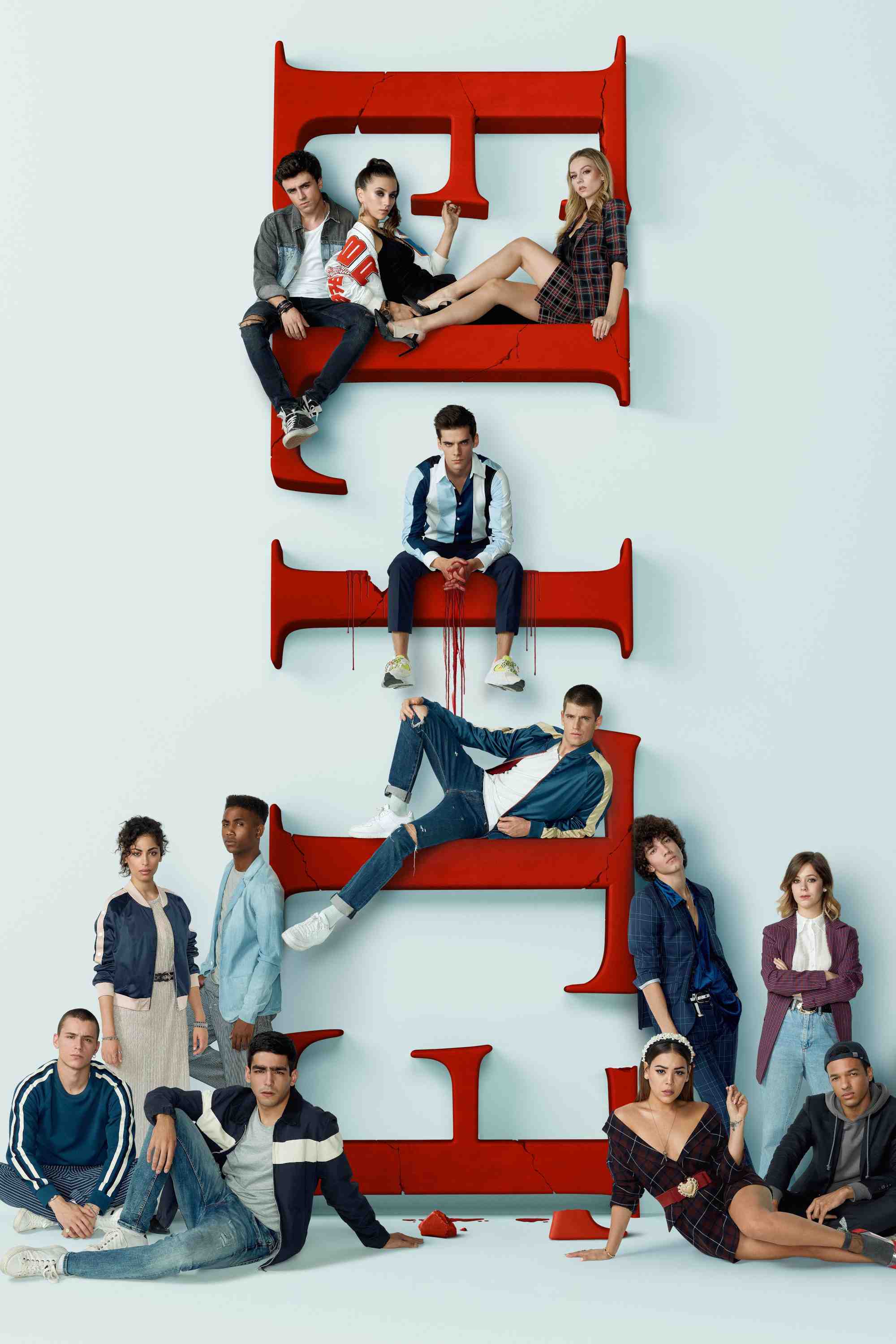 Poster chính thức của phim Phim Hình Sự, Phim Bí Ẩn "Ưu Tú (Phần 8)" (Elite - 2018), với sự tham gia của diễn viên Omar Ayuso và Valentina Zenere.