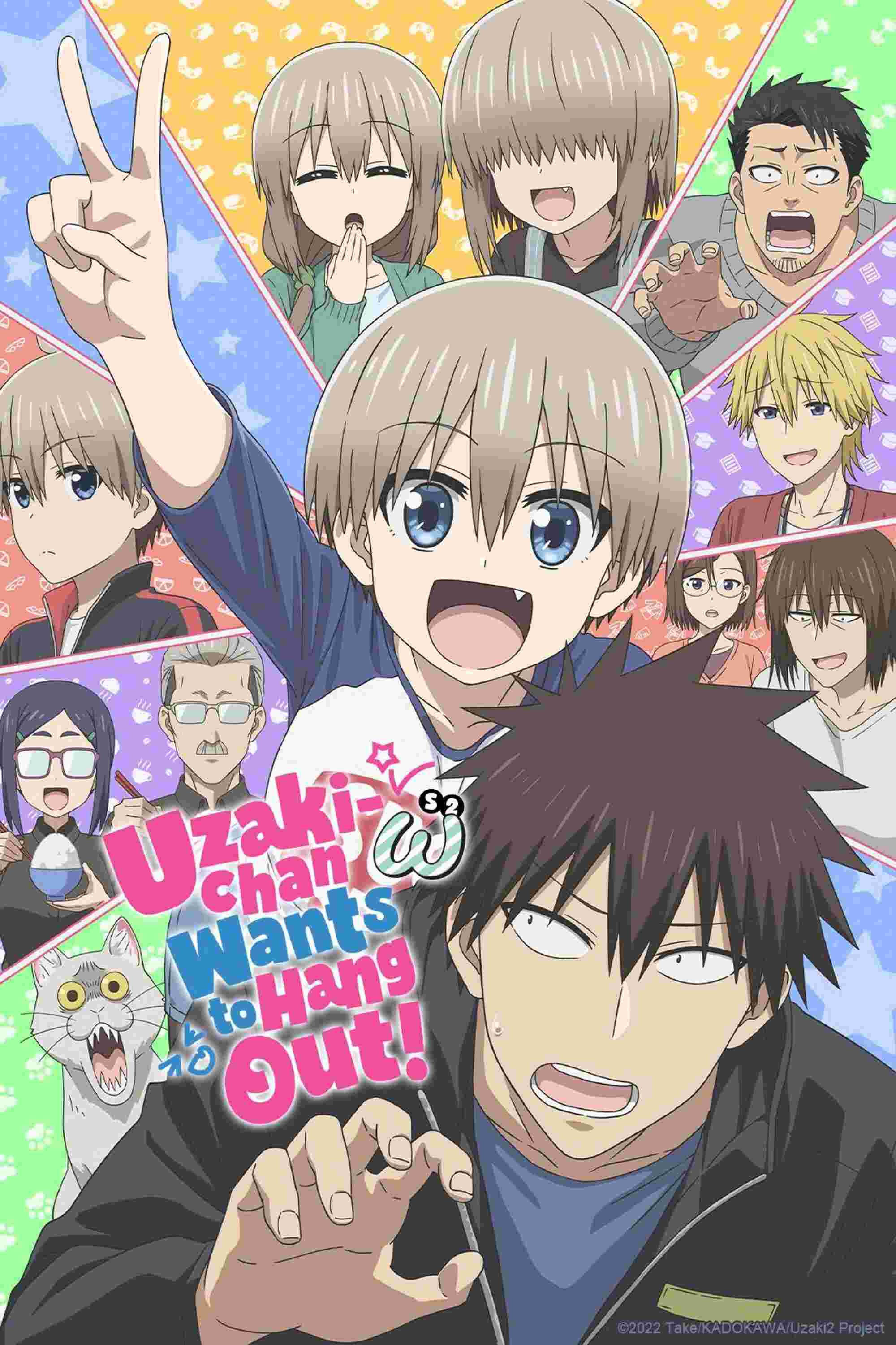 Poster chính thức của phim Phim Hoạt Hình, Phim Hài "Uzaki-chan Muốn Đi Chơi!" (Uzaki-chan Wants to Hang Out! - 2020), với sự tham gia của diễn viên Kenji Akabane và Naomi Ohzora.