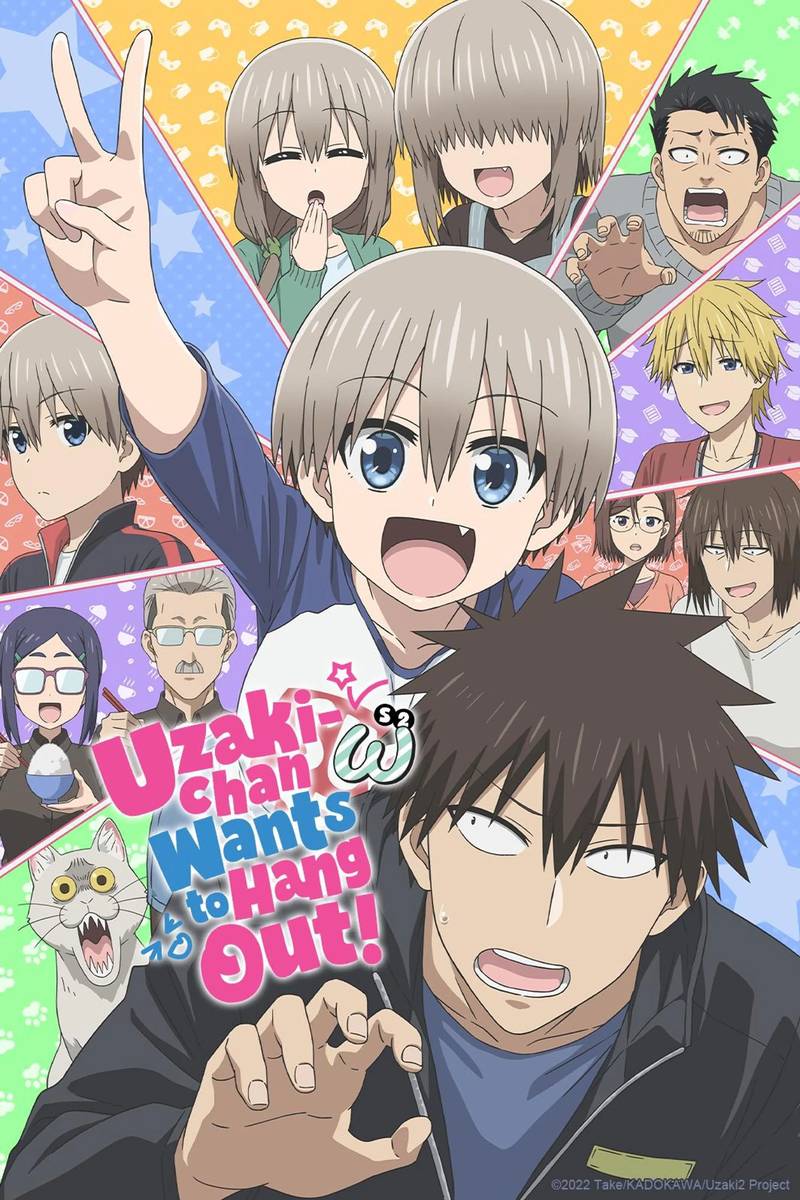 Poster chính thức của phim Phim Hoạt Hình, Phim Hài "Uzaki-chan Muốn Đi Chơi!" (Uzaki-chan Wants to Hang Out! - 2020), với sự tham gia của diễn viên Kenji Akabane và Naomi Ohzora.