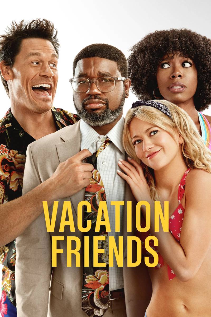 Poster chính thức của phim Phim Hài "Kỳ Nghỉ Thú Vị Cùng Bạn Bè" (Vacation Friends - 2021), với sự tham gia của diễn viên Lil Rel Howery và Yvonne Orji.