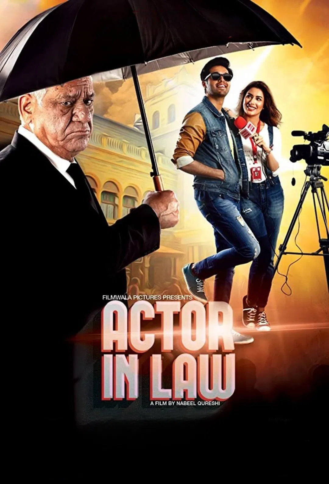 Poster chính thức của phim Phim Hài, Phim Tâm Lý "Vai Diễn Để Đời" (Actor in Law - 2016), với sự tham gia của diễn viên Fahad Mustafa và Mehwish Hayat.