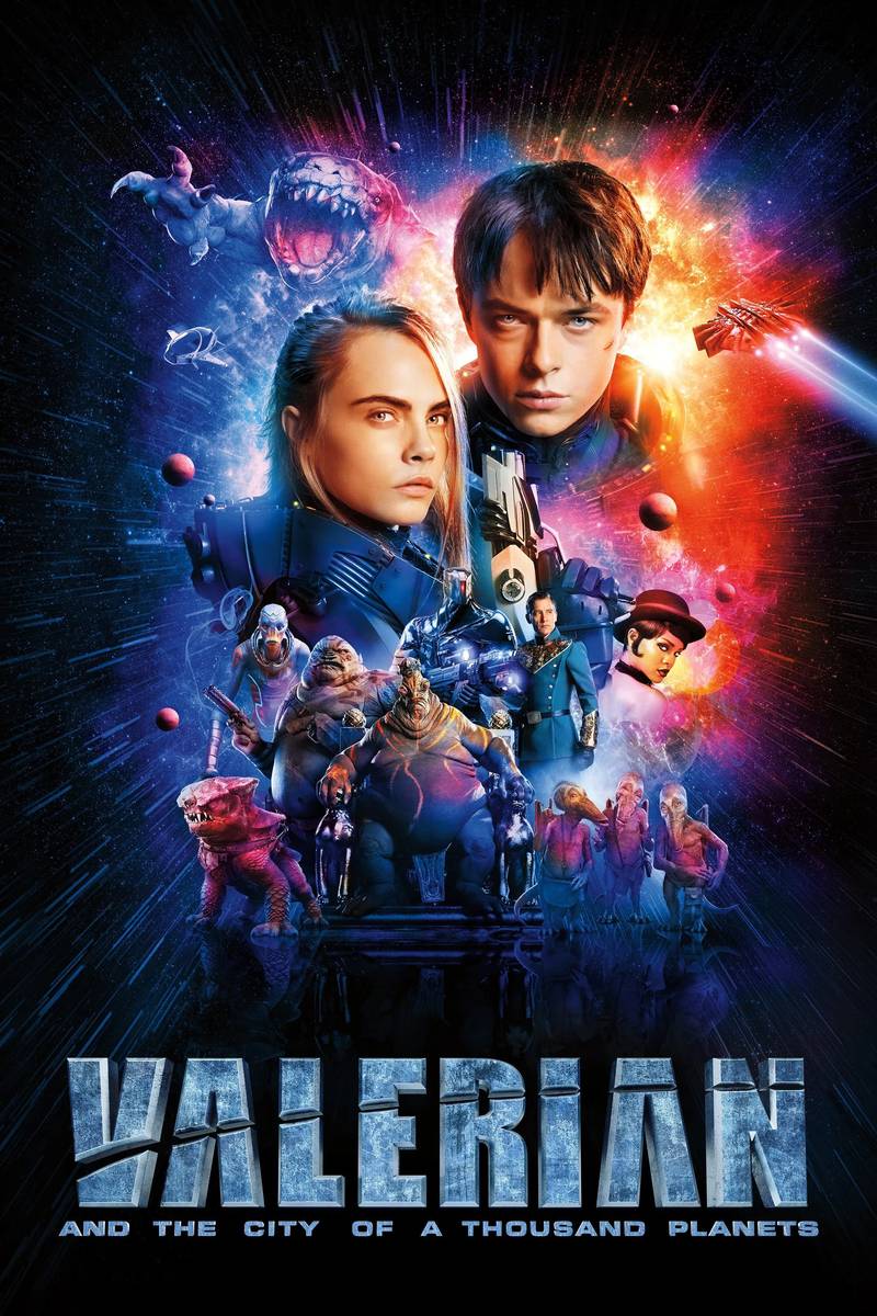 Poster chính thức của phim Phim Phiêu Lưu, Phim Viễn Tưởng "Valerian và Thành Phố Ngàn Hành Tinh" (Valerian and the City of a Thousand Planets - 2017), với sự tham gia của diễn viên Dane DeHaan và Cara Delevingne.