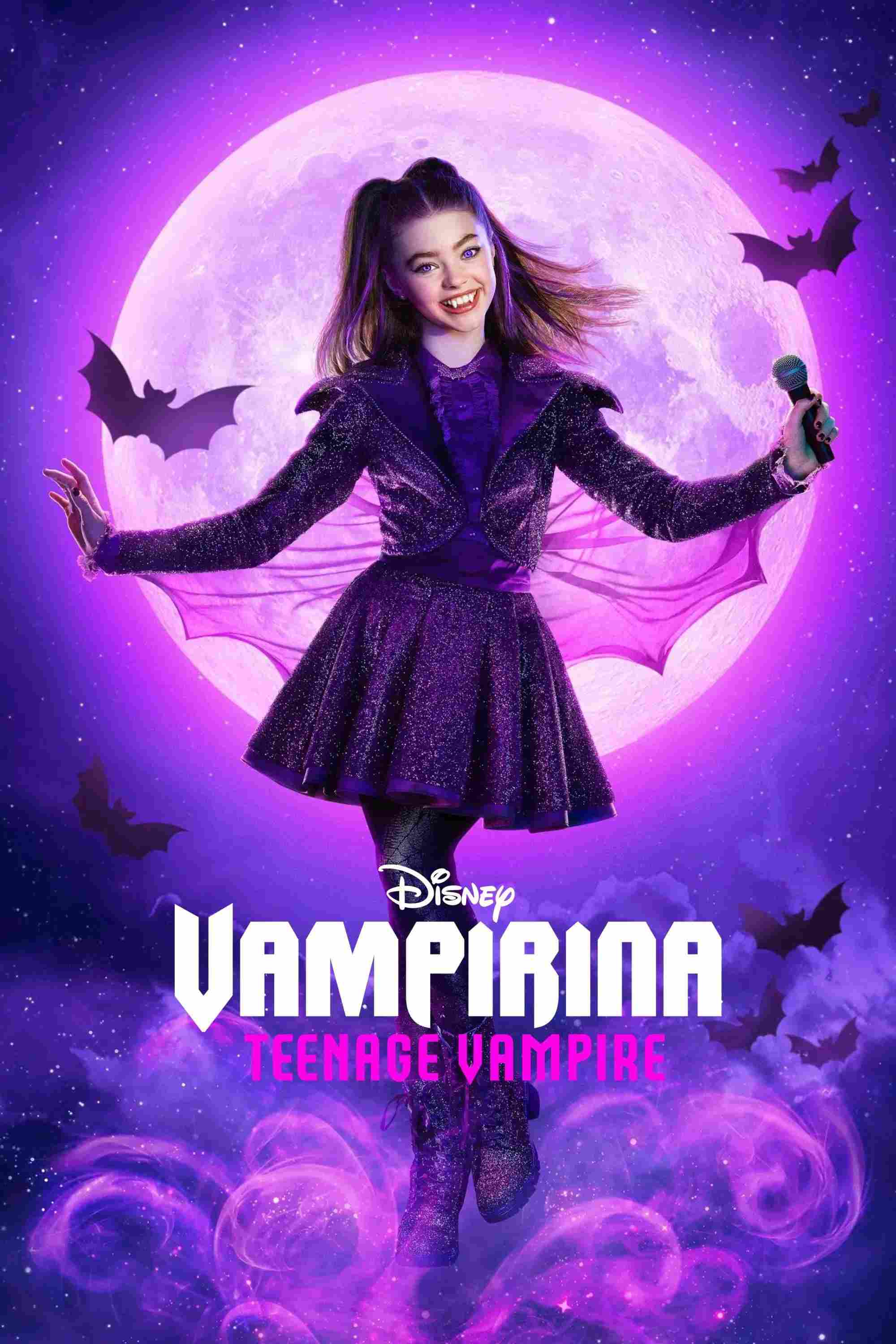 Poster chính thức của phim Phim Viễn Tưởng & Giả Tưởng, Phim Hài "Vampirina: Ma Cà Rồng Tuổi Teen" (Vampirina: Teenage Vampire - 2025), với sự tham gia của diễn viên Kenzie Richardson và Jiwon Lee.
