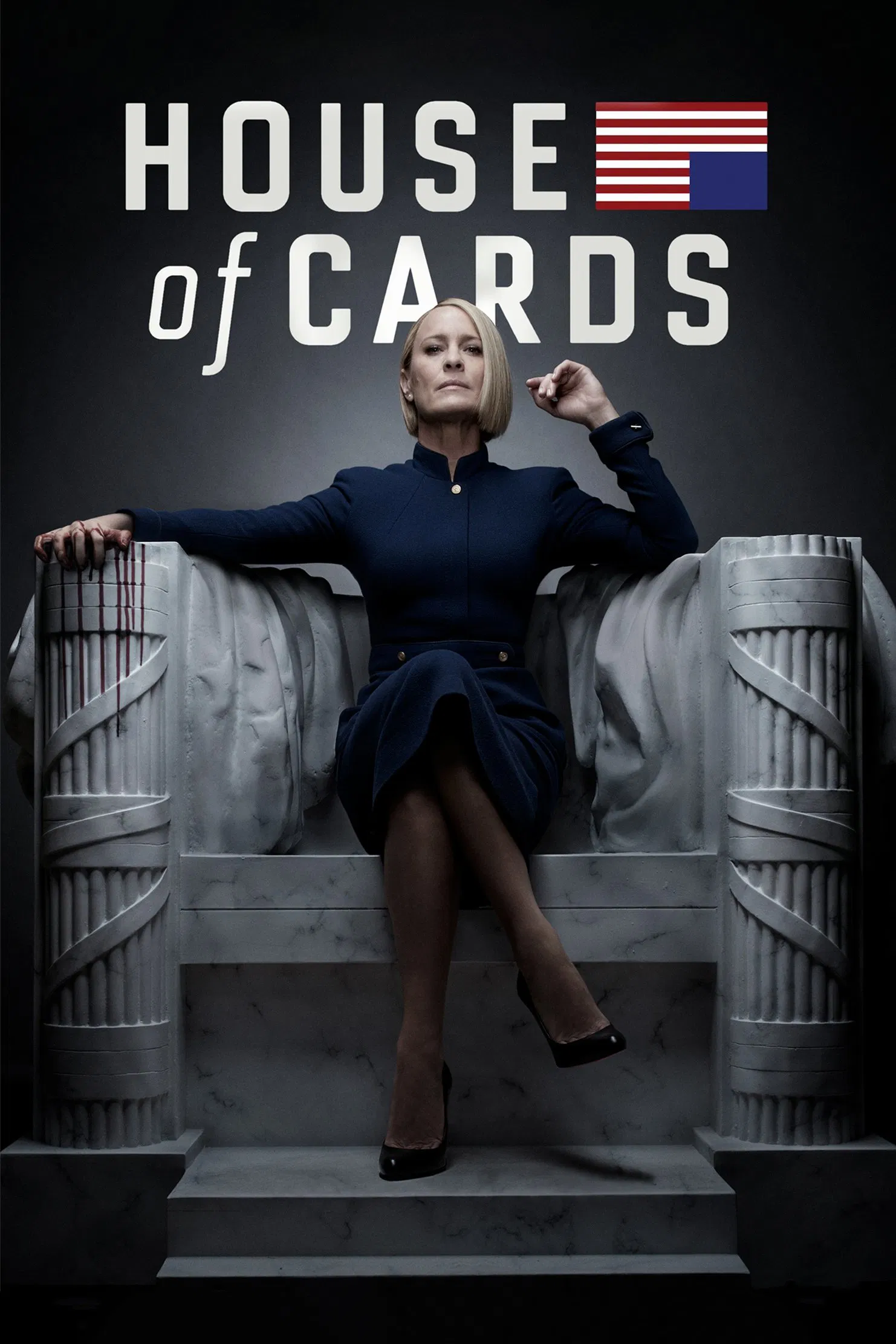 Poster chính thức của phim Phim Tâm Lý "Ván Bài Chính Trị (Phần 4)" (House of Cards - 2013), với sự tham gia của diễn viên Robin Wright và Michael Kelly.