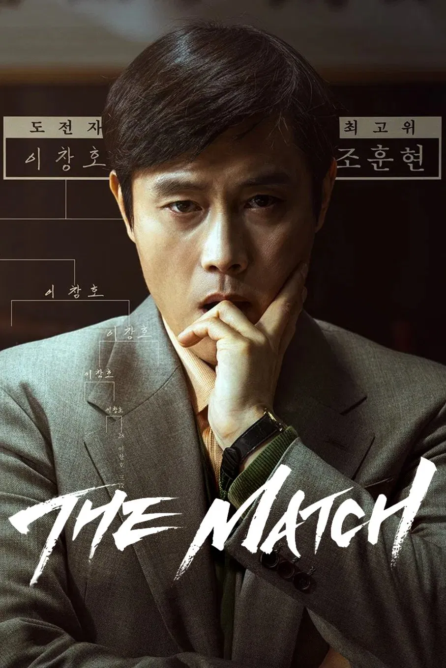 Poster chính thức của phim Phim Tâm Lý "Ván Cờ Vây" (The Match - 2025), với sự tham gia của diễn viên Lee Byung-hun và Yoo Ah-in.