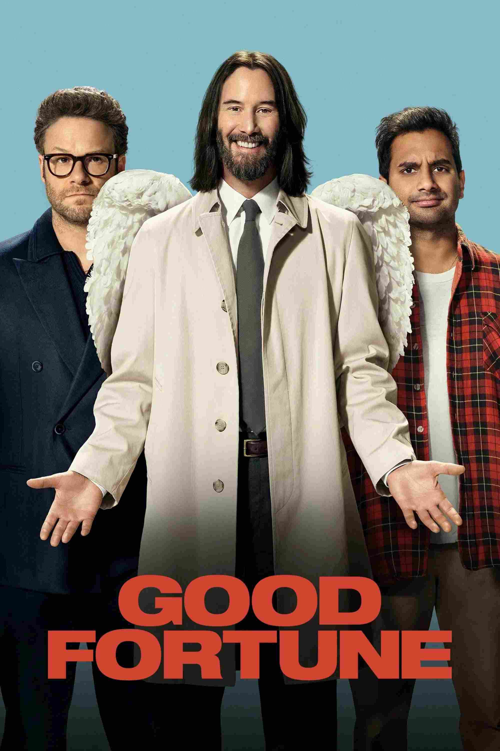 Poster chính thức của phim Phim Hài, Phim Giả Tượng "Vận May" (Good Fortune - 2025), với sự tham gia của diễn viên Keanu Reeves và Aziz Ansari.