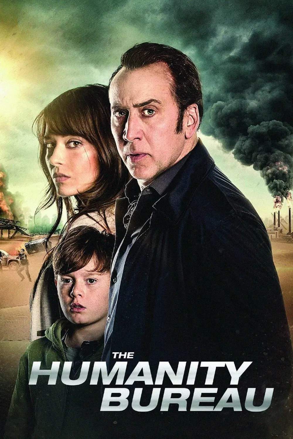 Poster chính thức của phim Phim Viễn Tưởng, Phim Giật Gân "Văn Phòng Nhân Đạo" (The Humanity Bureau - 2017), với sự tham gia của diễn viên Nicolas Cage và Sarah Lind.