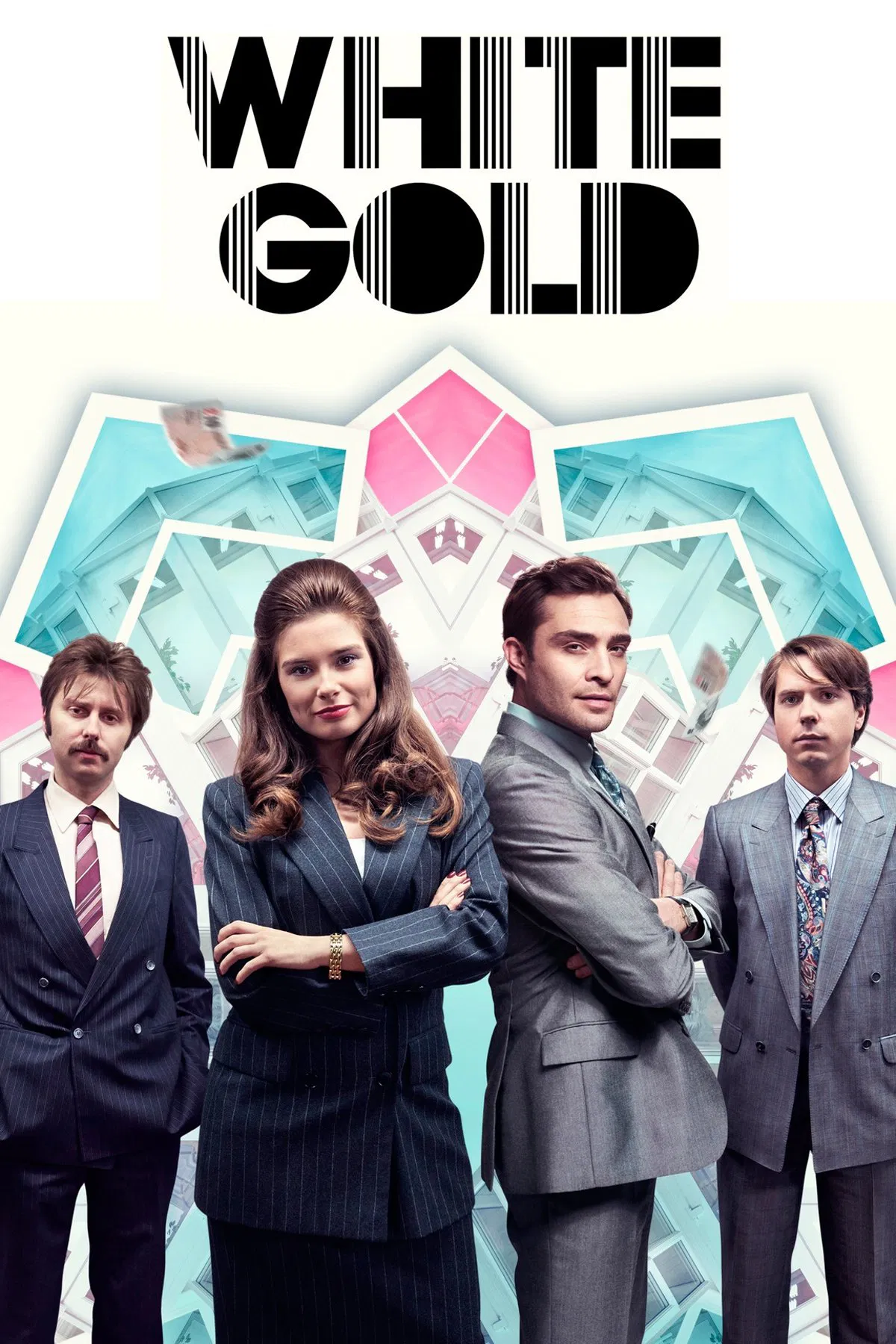 Poster chính thức của phim Phim Hài "Vàng trắng (Phần 1)" (White Gold - 2017), với sự tham gia của diễn viên Lee Ross và Ed Westwick.