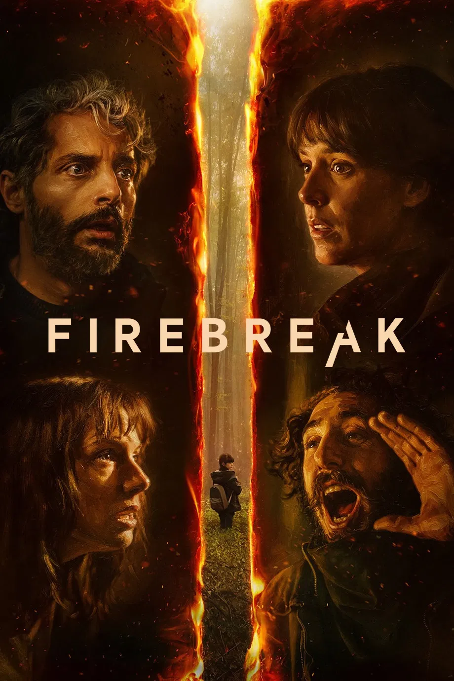 Poster chính thức của phim Phim Giật Gân, Phim Tâm Lý "Vành đai phòng lửa" (Firebreak - 2026), với sự tham gia của diễn viên Belén Cuesta và Enric Auquer.