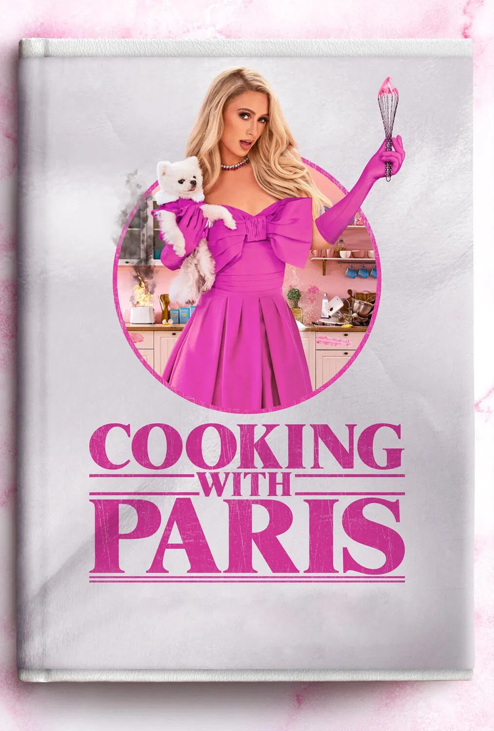 Poster chính thức của phim Truyền Hình Thực Tế "Vào bếp cùng Paris Hilton" (Cooking with Paris - 2021), với sự tham gia của diễn viên Paris Hilton.