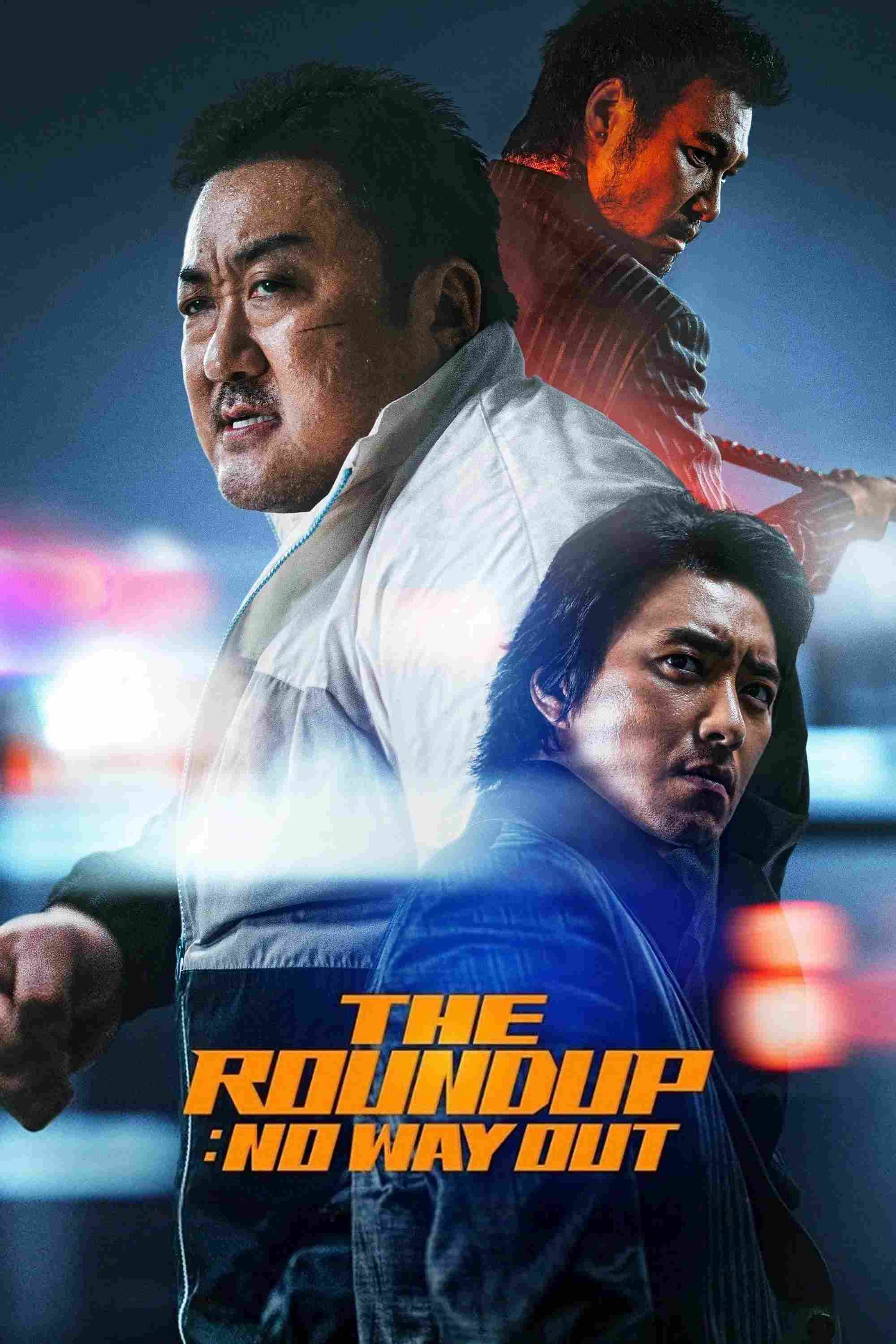 Poster chính thức của phim Phim Hành Động, Phim Hình Sự "Vây Hãm: Không Lối Thoát" (The Roundup: No Way Out - 2023), với sự tham gia của diễn viên Ma Dong seok và Lee Jun-hyuk.