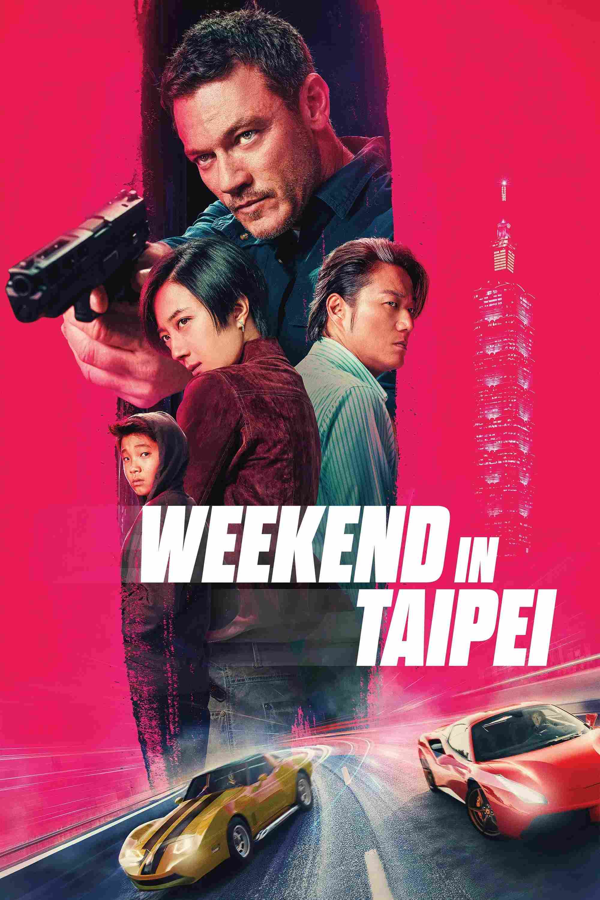 Poster chính thức của phim Phim Hành Động, Phim Phiêu Lưu "Vây Hãm Tại Đài Bắc" (Weekend in Taipei - 2024), với sự tham gia của diễn viên Luke Evans và Quế Luân Mỹ.