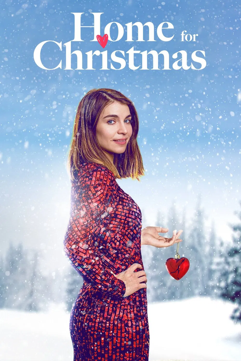 Poster chính thức của phim Phim Hài, Phim Tâm Lý "Về nhà đón Giáng Sinh" (Home for Christmas - 2019), với sự tham gia của diễn viên Ida Elise Broch và Gabrielle Leithaug.