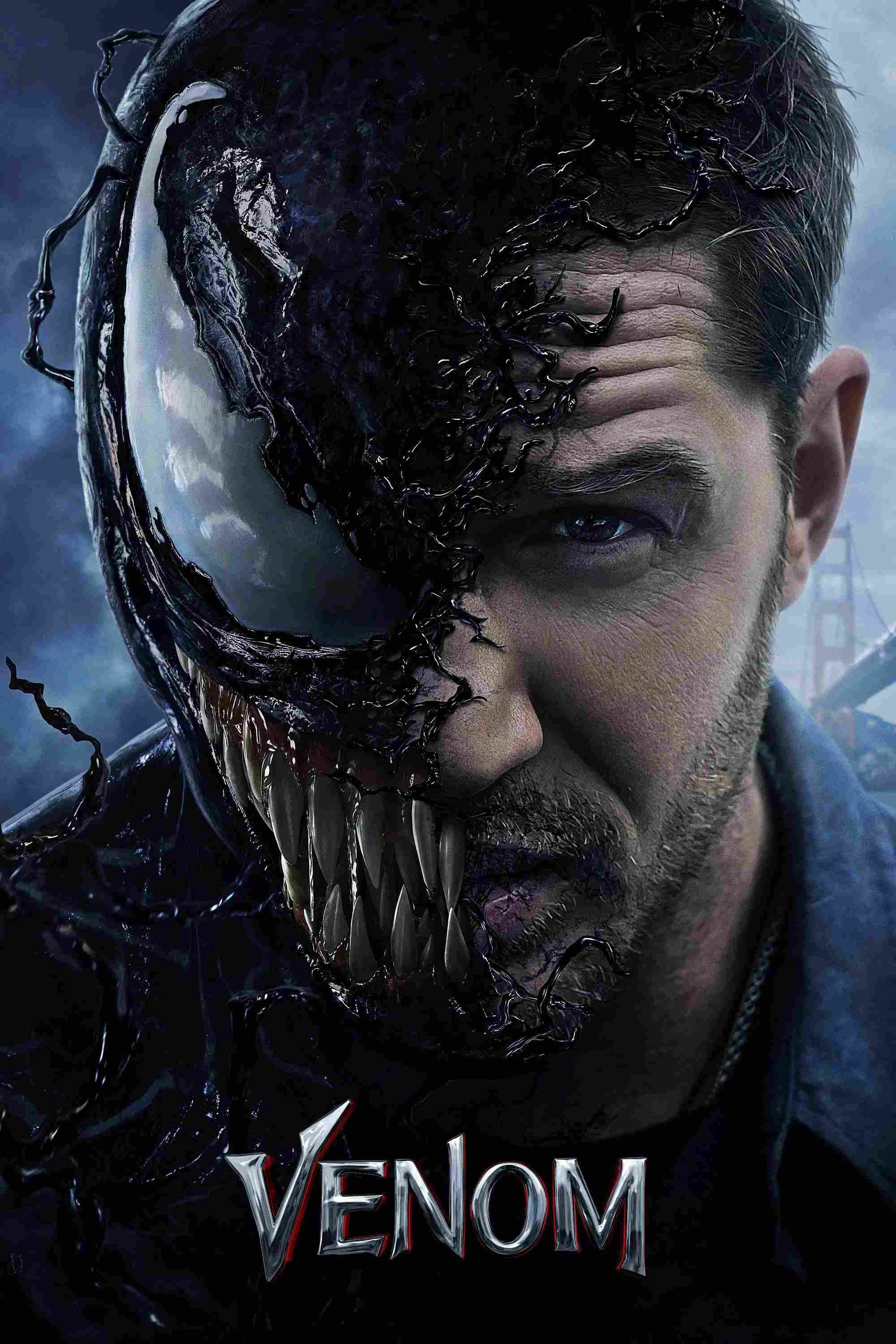 Poster chính thức của phim Phim Viễn Tưởng, Phim Hành Động "Venom" (Venom - 2018), với sự tham gia của diễn viên Tom Hardy và Michelle Williams.