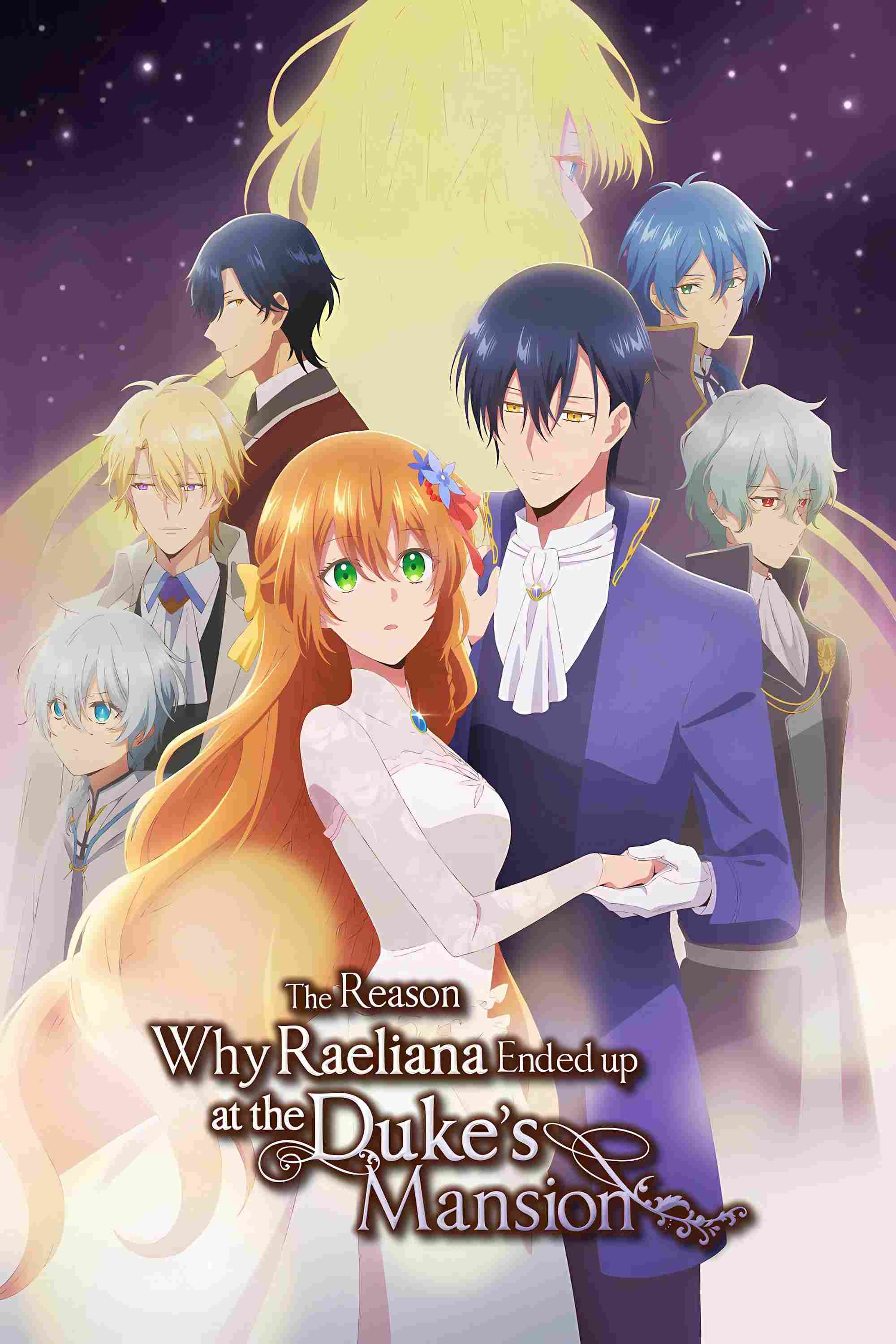 Poster chính thức của phim Phim Hoạt Hình, Phim Hài "Vị Hôn Thê Khế Ước Của Công Tước" (Why Raeliana Ended Up at the Duke's Mansion - 2023), với sự tham gia của diễn viên Yume Miyamoto và Yuuichirou Umehara.
