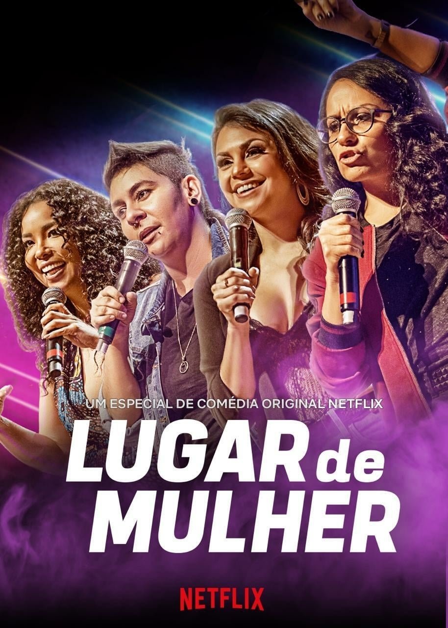 Poster chính thức của phim Phim Hài "Vị Trí Của Người Phụ Nữ" (Lugar de Mulher - 2019), với sự tham gia của diễn viên Bruna Louise và Micheli Machado.