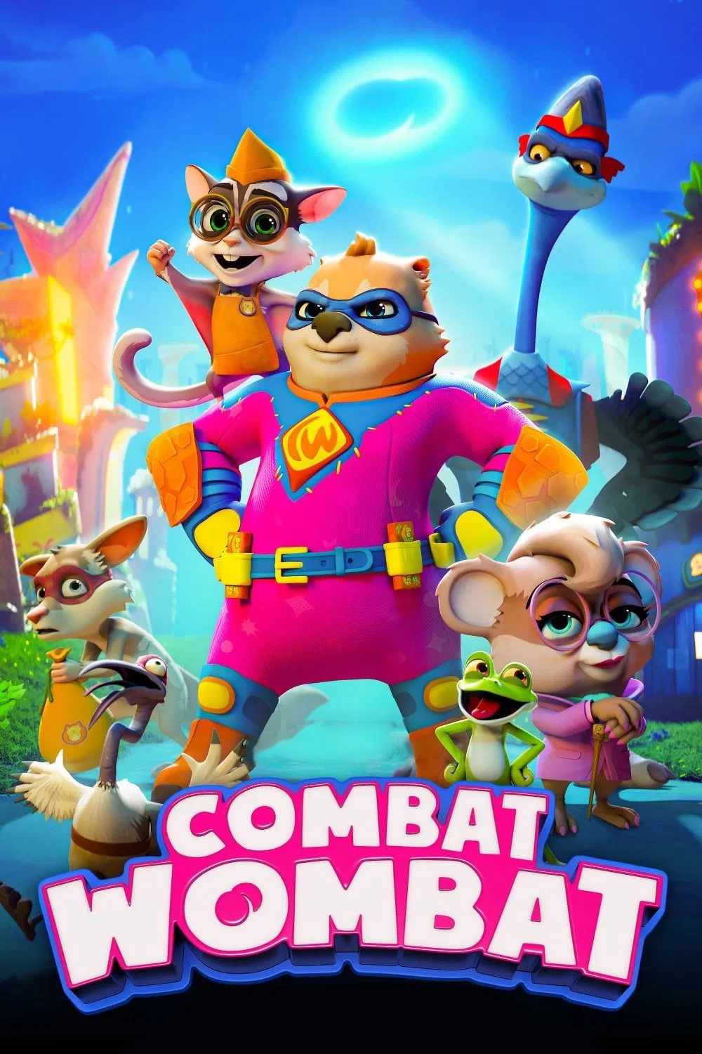 Poster chính thức của phim Phim Hoạt Hình, Phim Gia Đình "Vì Yêu Mà Đấu" (Combat Wombat - 2020), với sự tham gia của diễn viên Deborah Mailman và Ed Oxenbould.