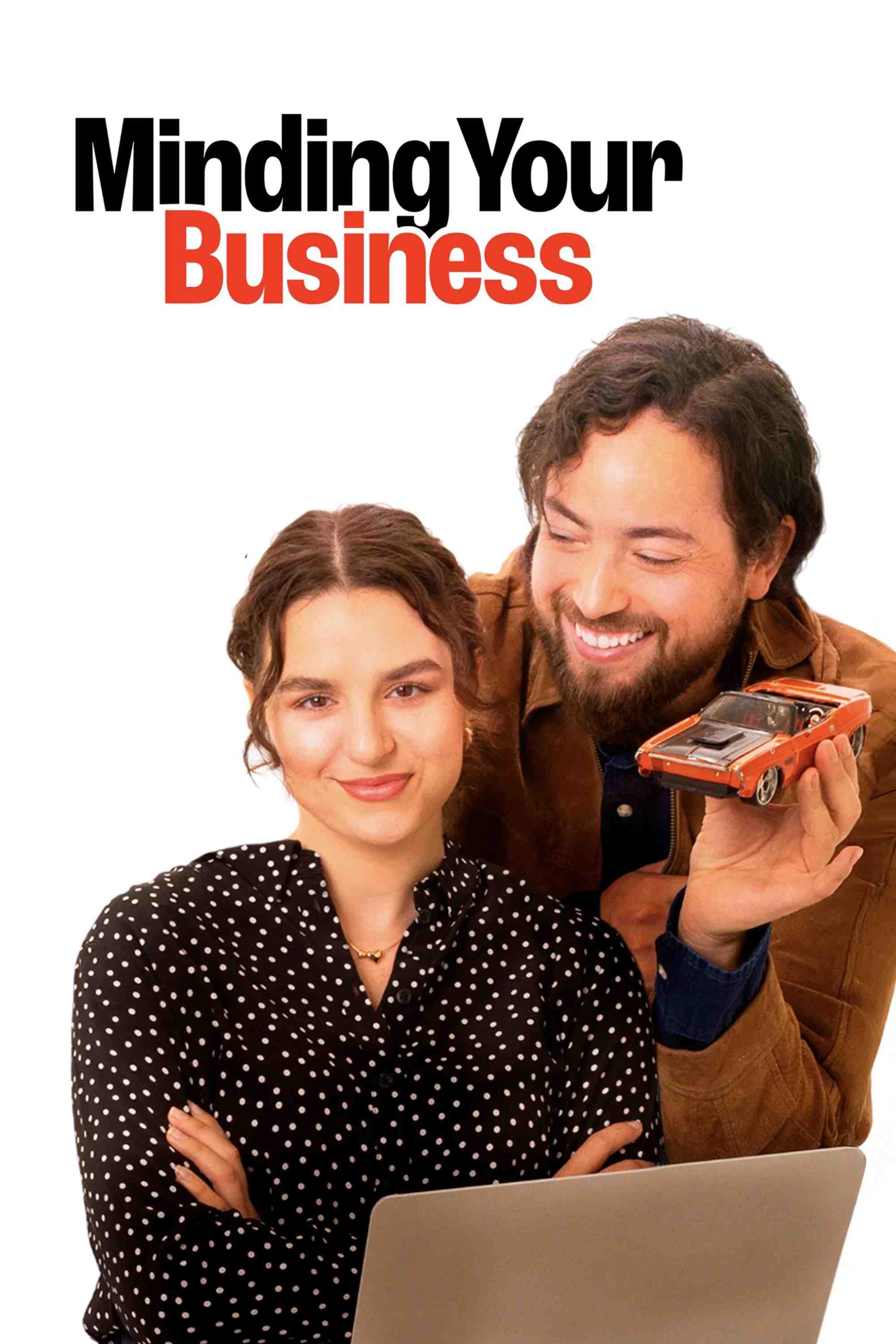 Poster chính thức của phim Phim Tình Cảm, Phim Hài "Việc Ai Nấy Lo" (Minding Your Business - 2025), với sự tham gia của diễn viên Judah Duncan và Ginger Gilmartin.