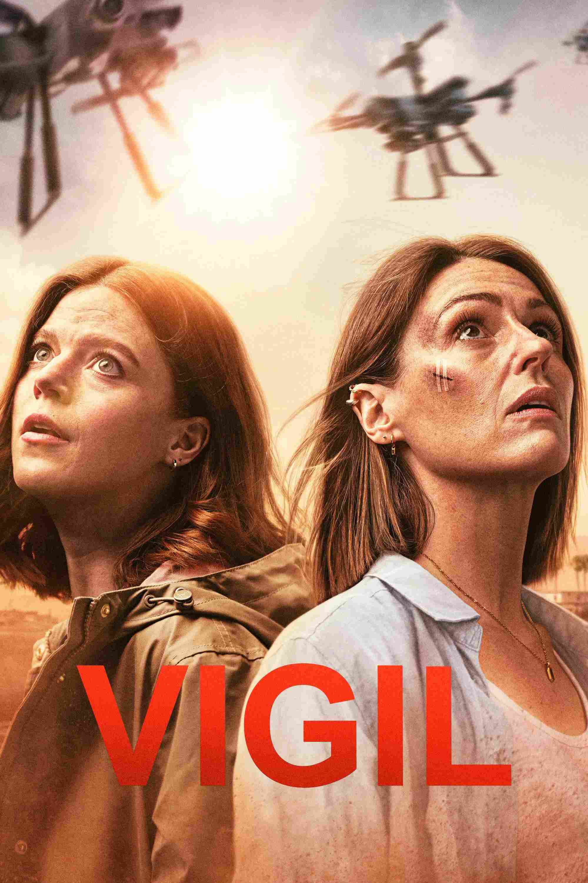 Poster chính thức của phim Phim Tâm Lý, Phim Hình Sự "Vigil" (Vigil - 2021), với sự tham gia của diễn viên Suranne Jones và Rose Leslie.